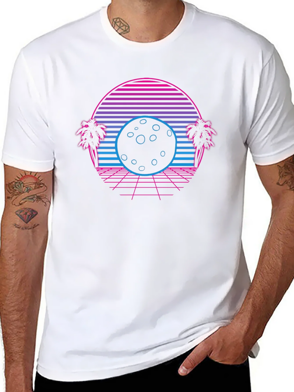 Retro Sunset Moon T-Shirt product image 7