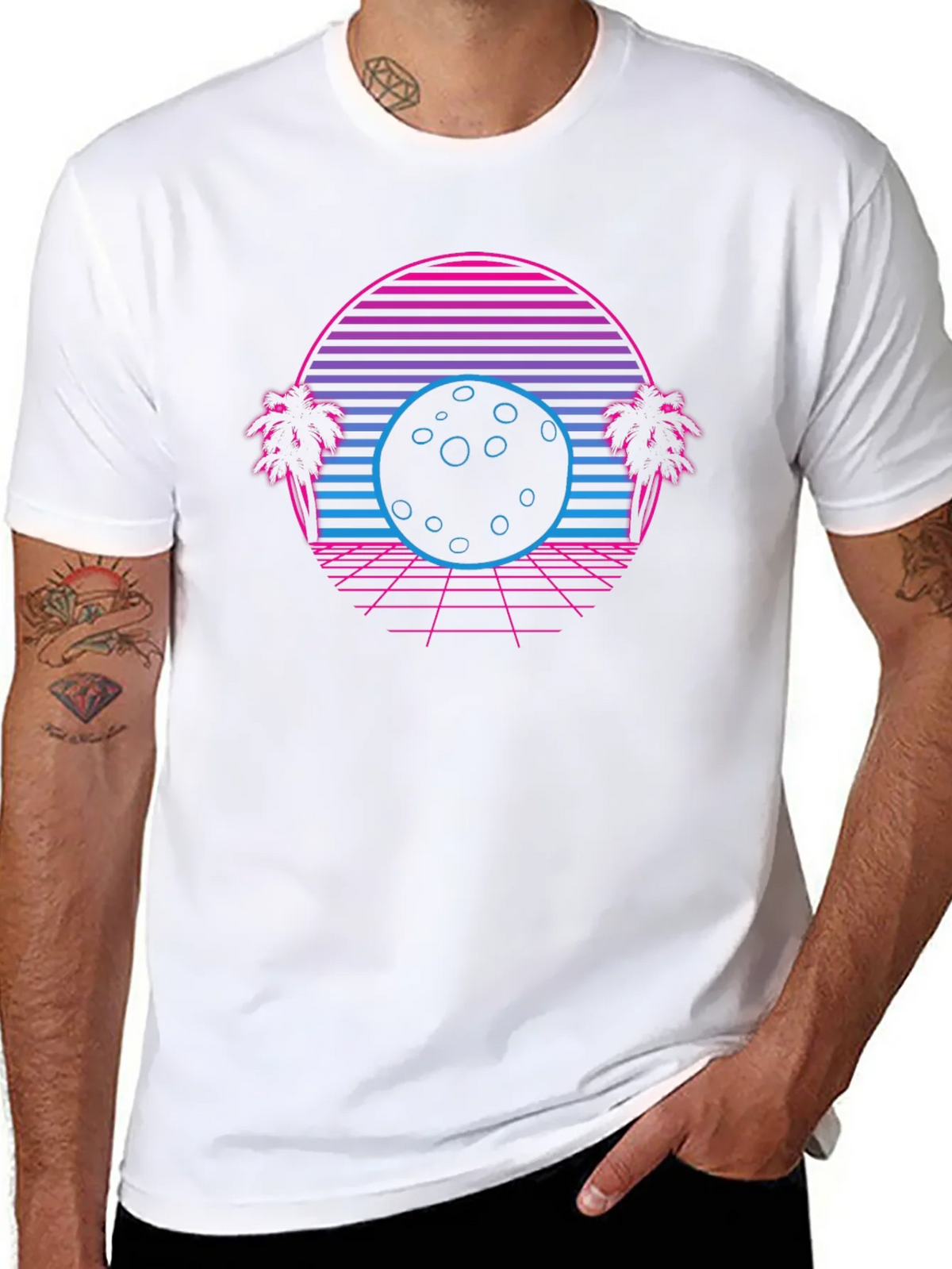 Retro Sunset Moon T-Shirt product image 7