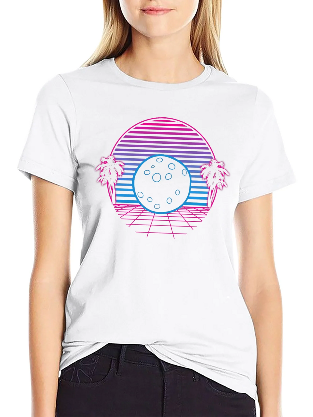 Retro Sunset Moon T-Shirt product image 8