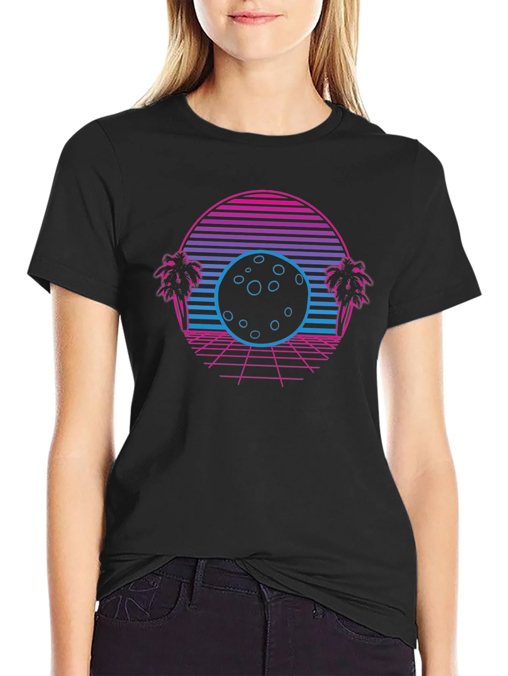Retro Sunset Moon T-Shirt product image 2