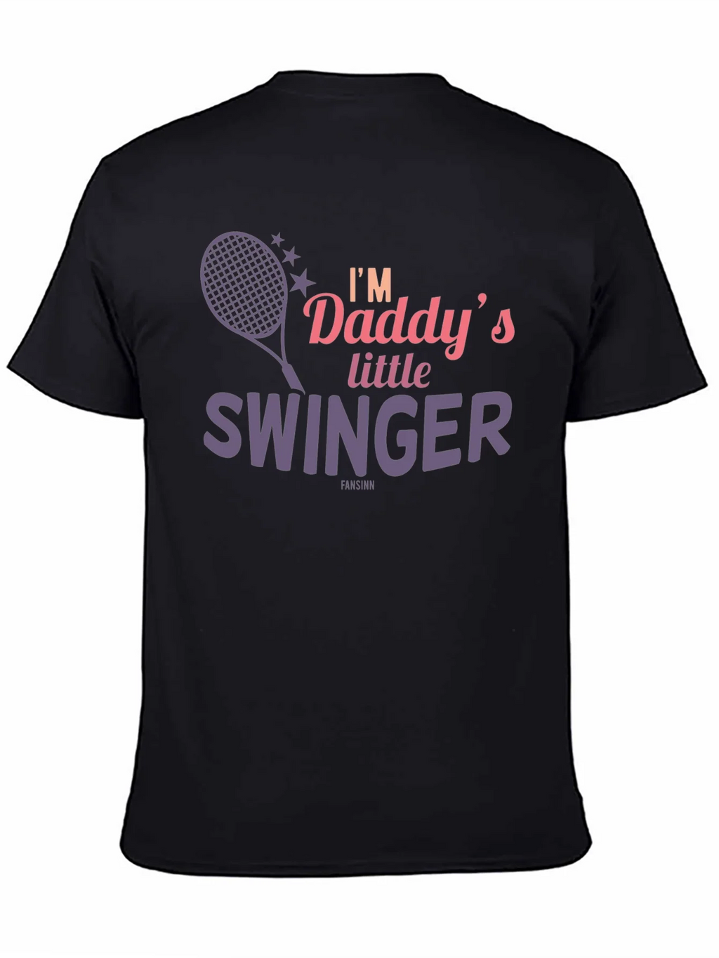 Daddys Little Swinger T-Shirt Funny Tennis Tee product image 2