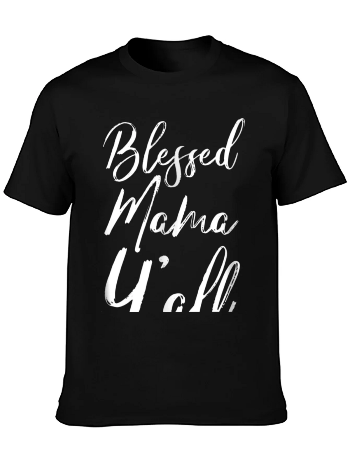 Blessed Mama Yall Black Graphic Tee product image 3