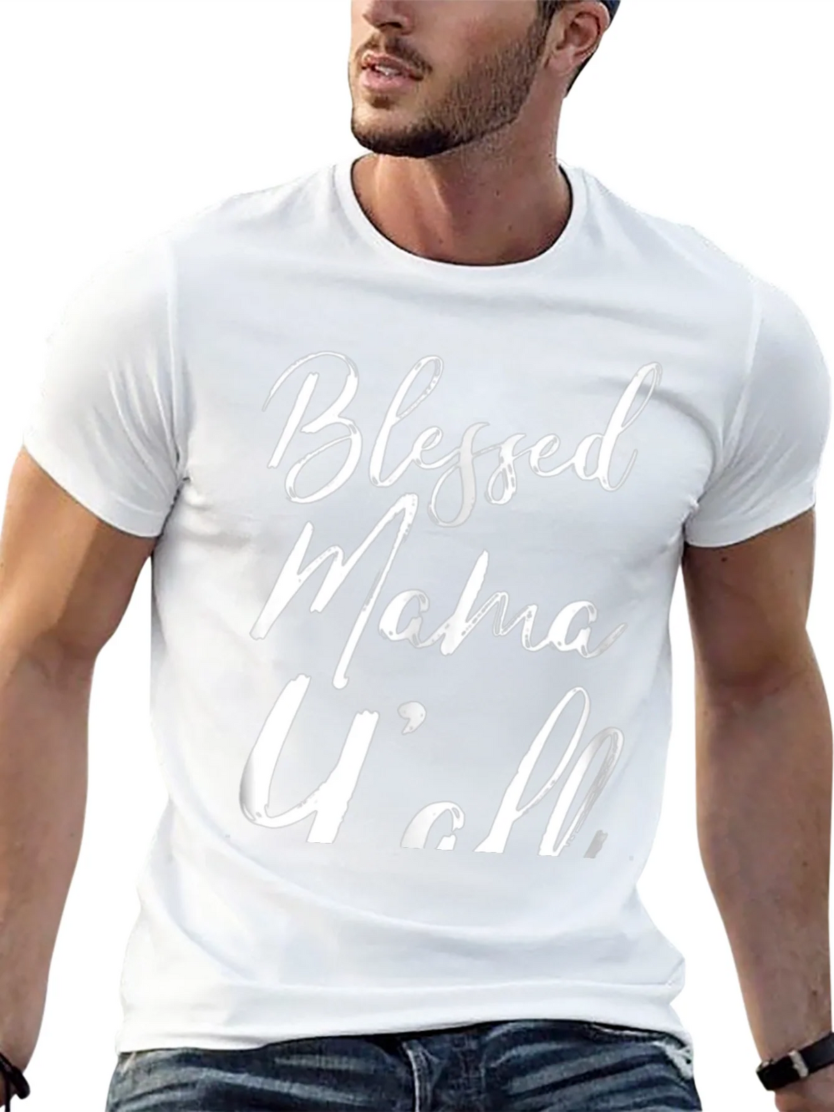 Blessed Mama Yall Black Graphic Tee product image 12