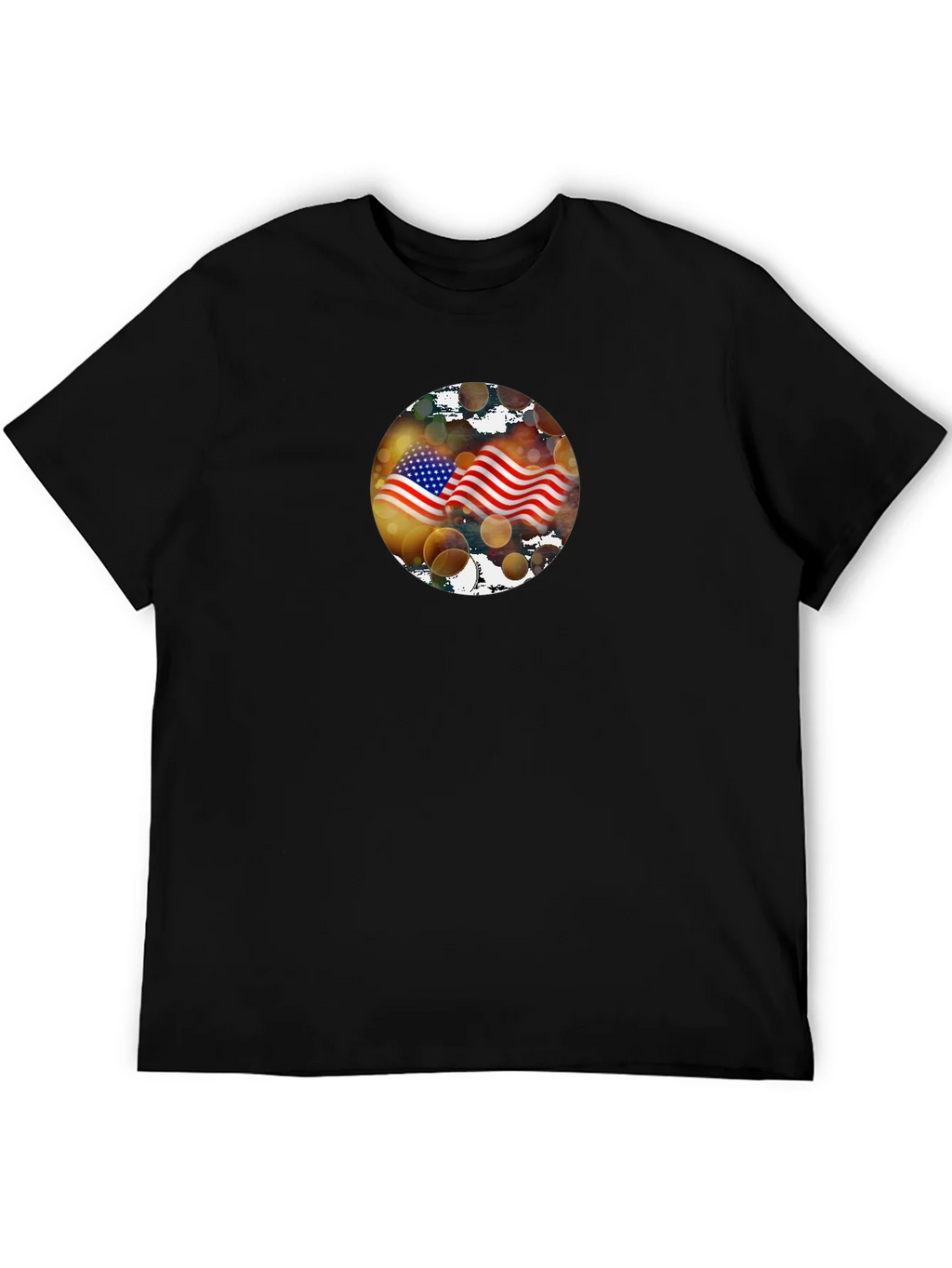 American Flag Graphic Black T-Shirt product image 5