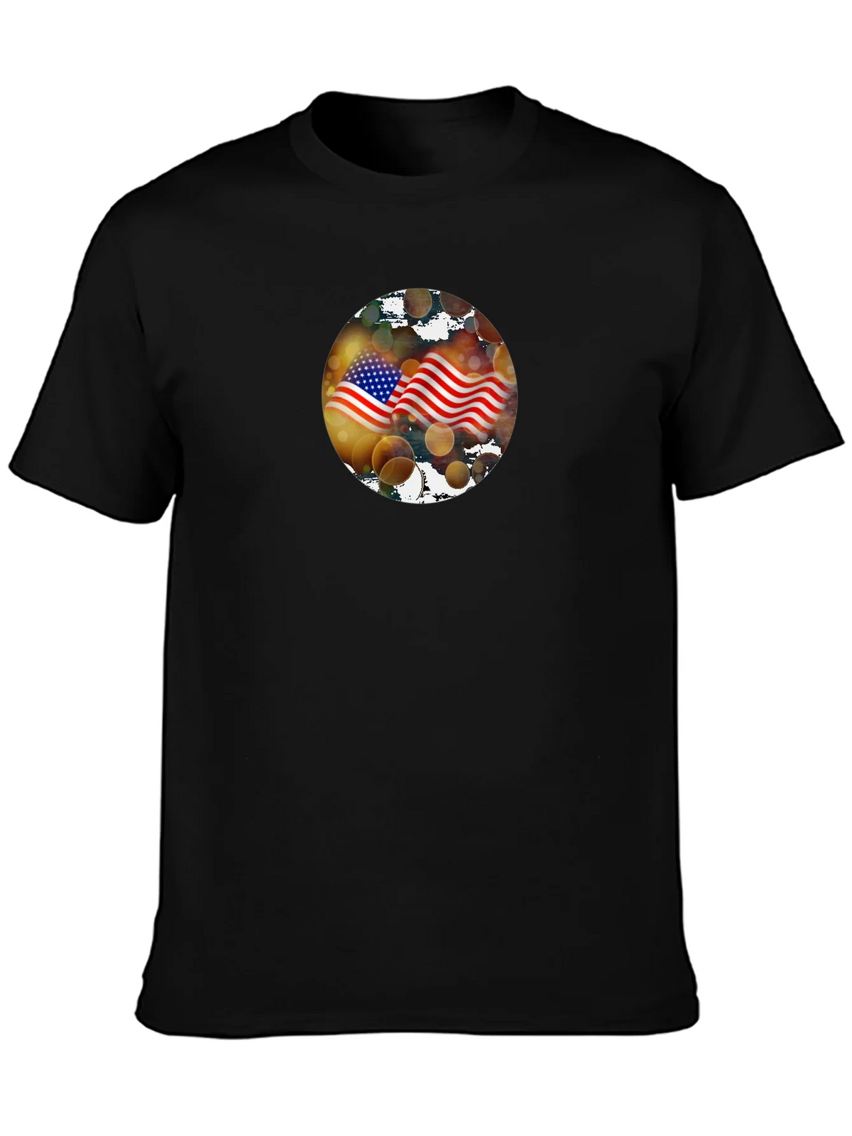 American Flag Graphic Black T-Shirt product image 3