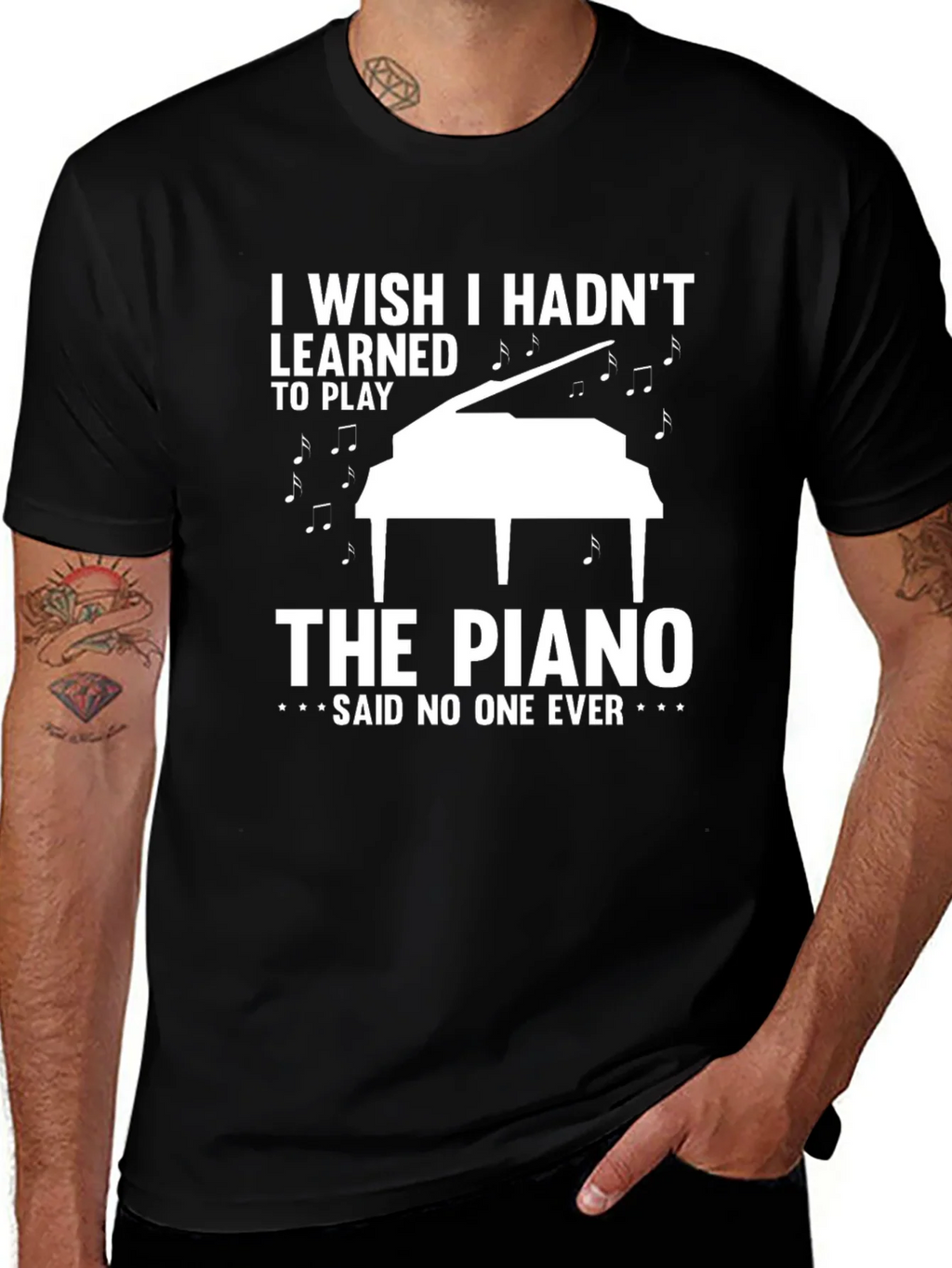 Funny Piano T-Shirt: I Wish I Hadnt Learned to Play product image 1