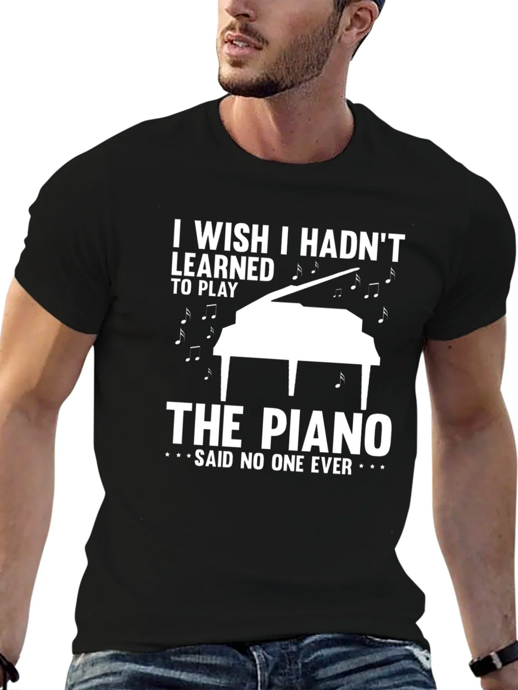 Funny Piano T-Shirt: I Wish I Hadnt Learned to Play product image 6