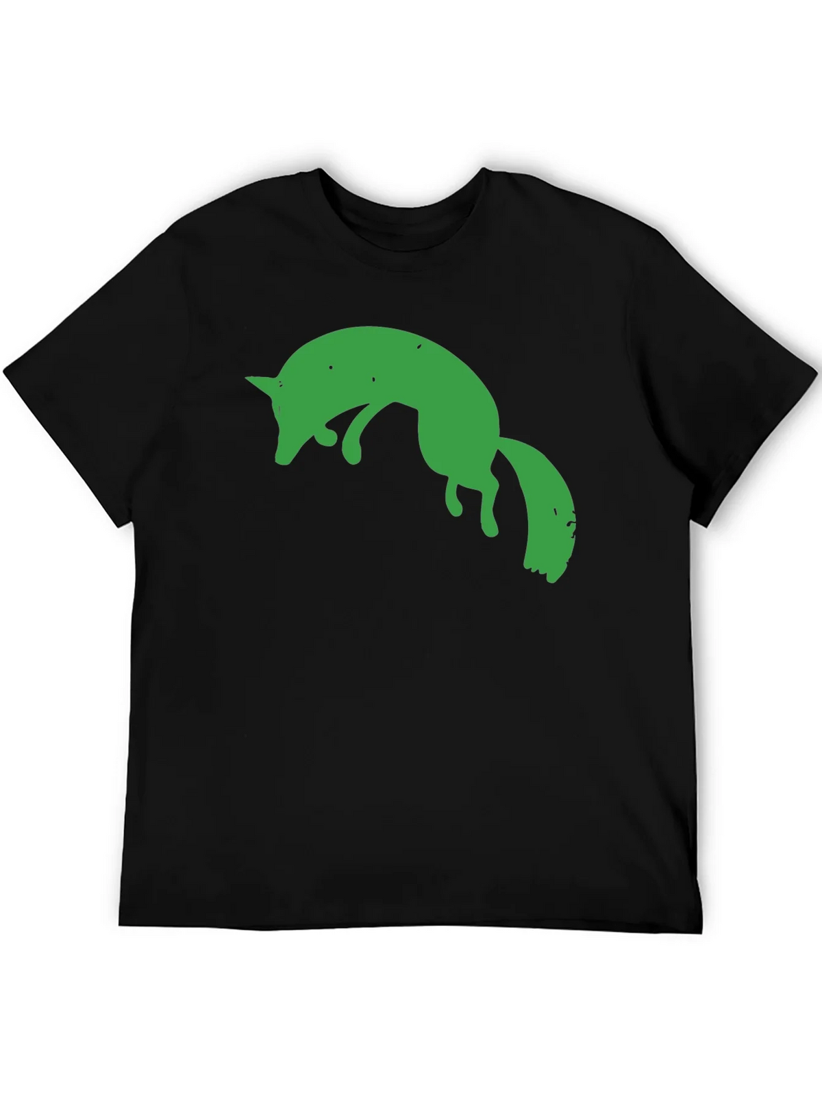Green Fox Graphic Black T-Shirt product image 5