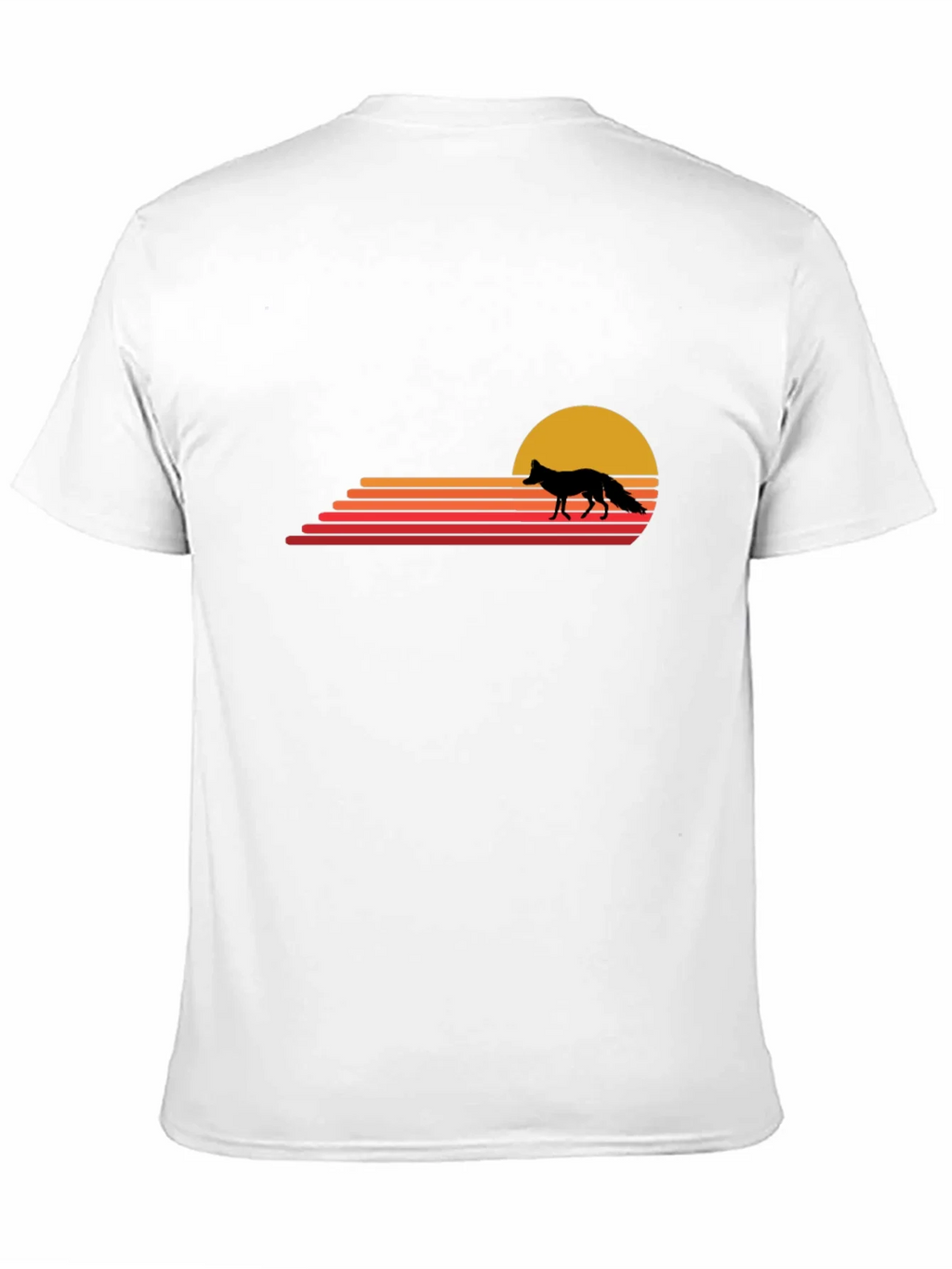 Retro Fox Sunset T-Shirt - Black product image 10