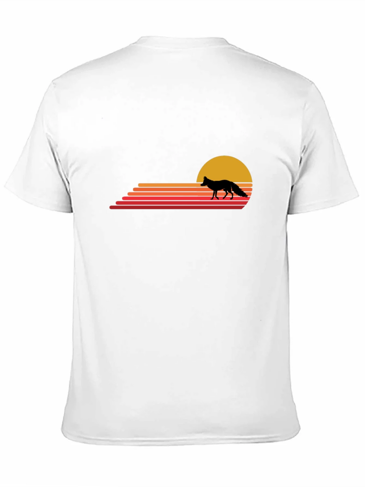 Retro Fox Sunset T-Shirt - Black product image 10
