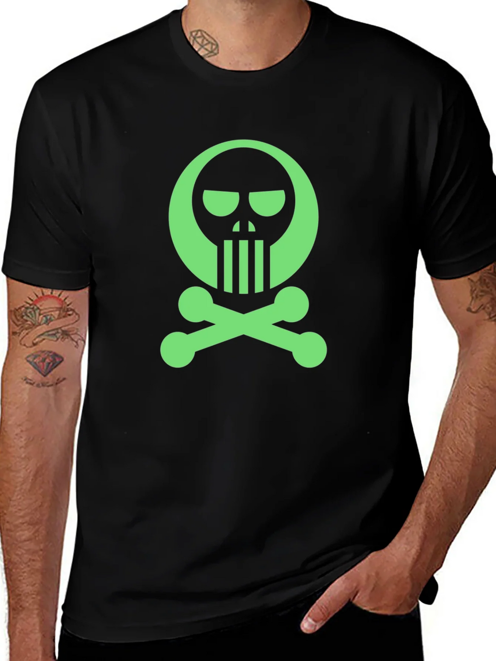 Skull & Crossbones Graphic Tee - Mens Black T-Shirt product image 1