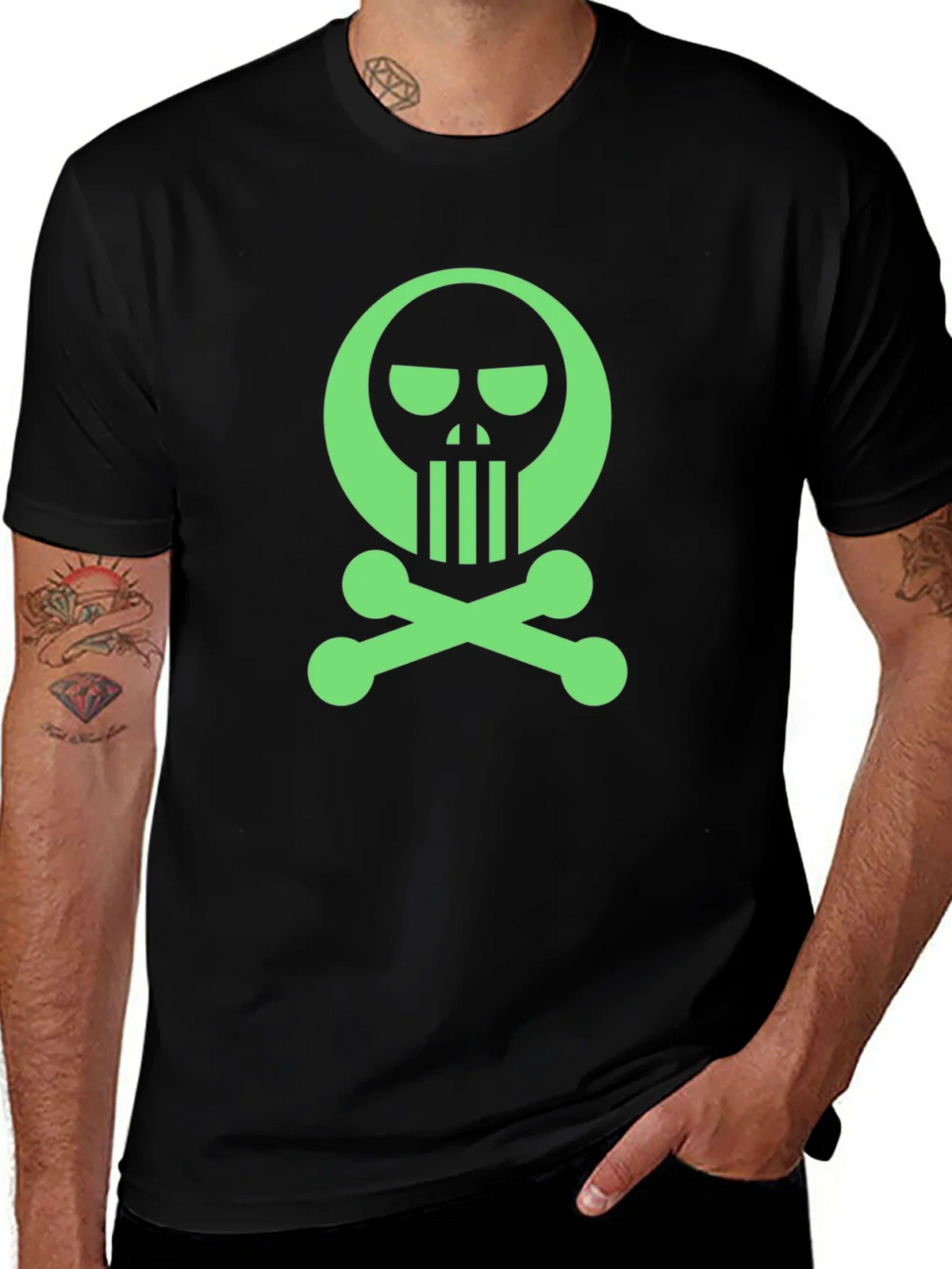 Skull & Crossbones Graphic Tee - Mens Black T-Shirt product image 1