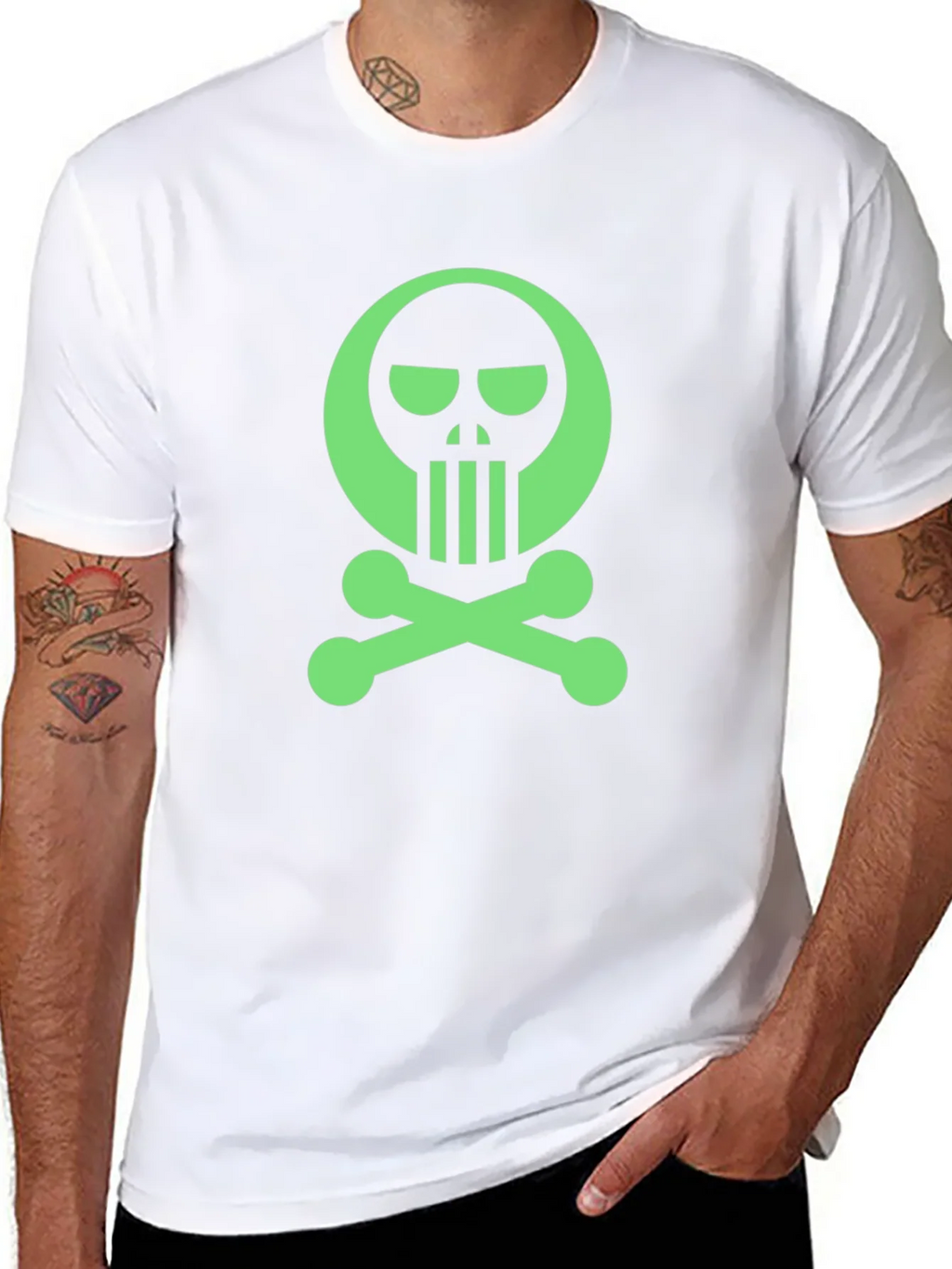 Skull & Crossbones Graphic Tee - Mens Black T-Shirt product image 7
