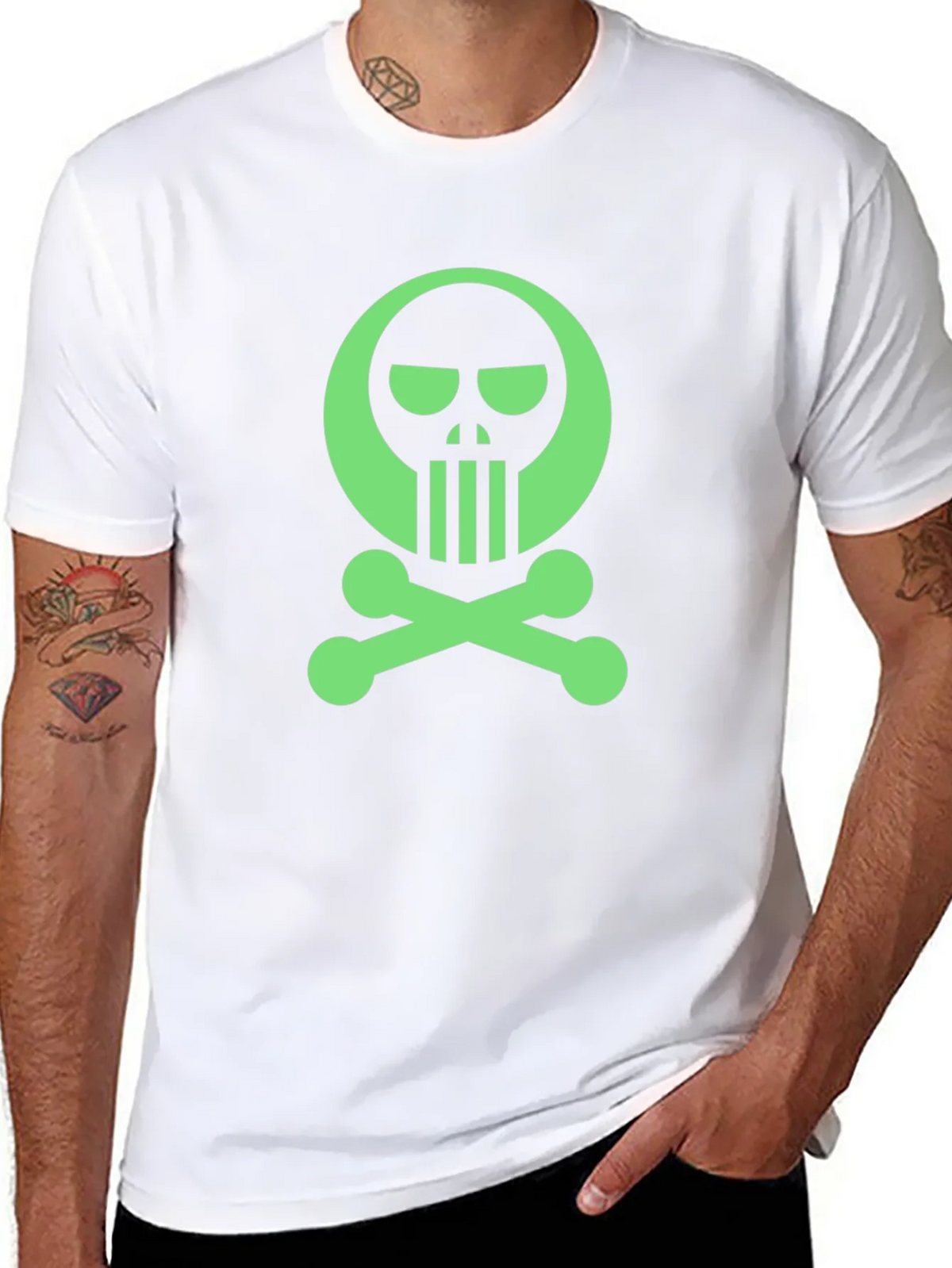 Skull & Crossbones Graphic Tee - Mens Black T-Shirt product image 7