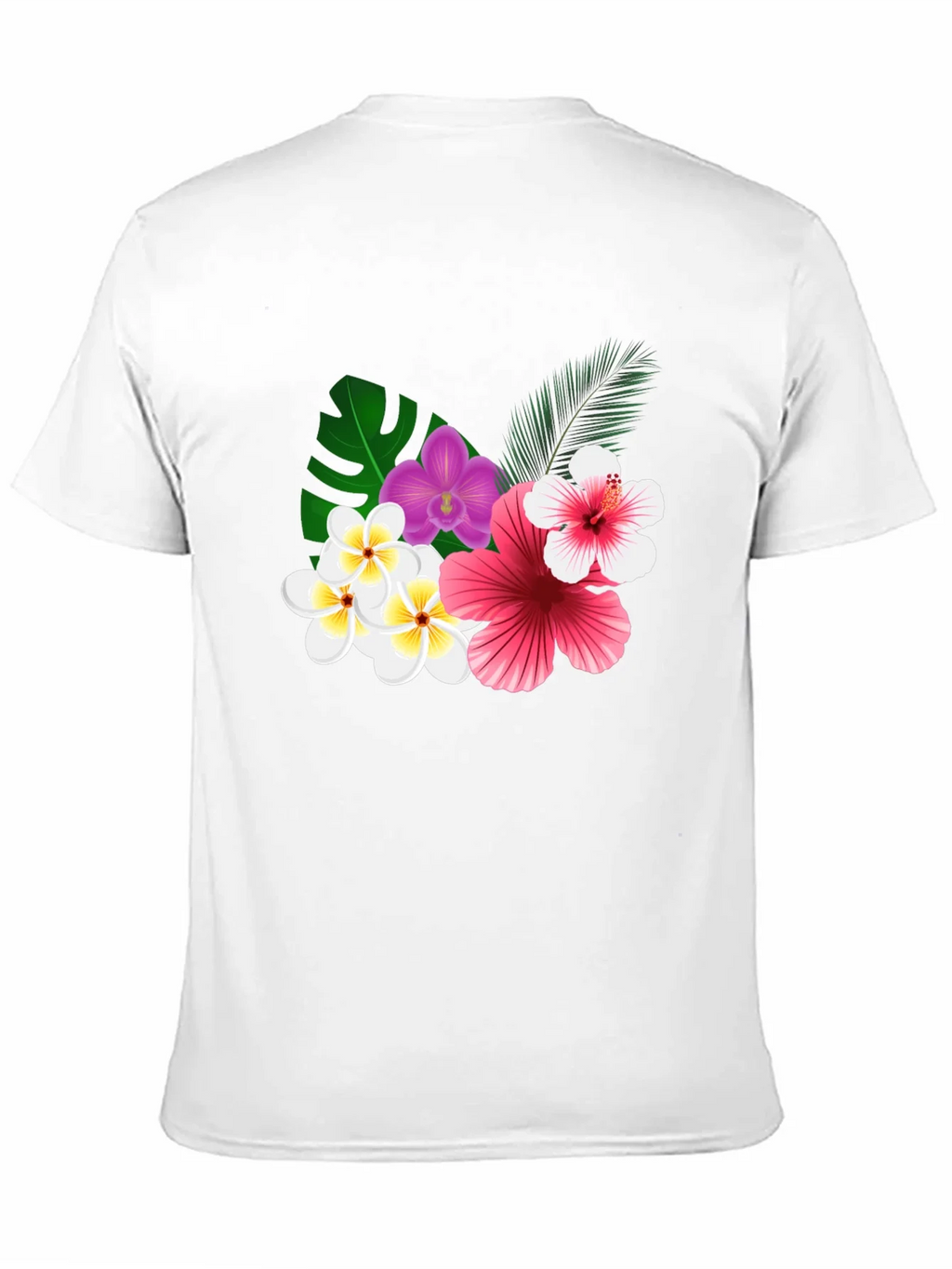 Tropical Floral Print Black T-Shirt product image 10