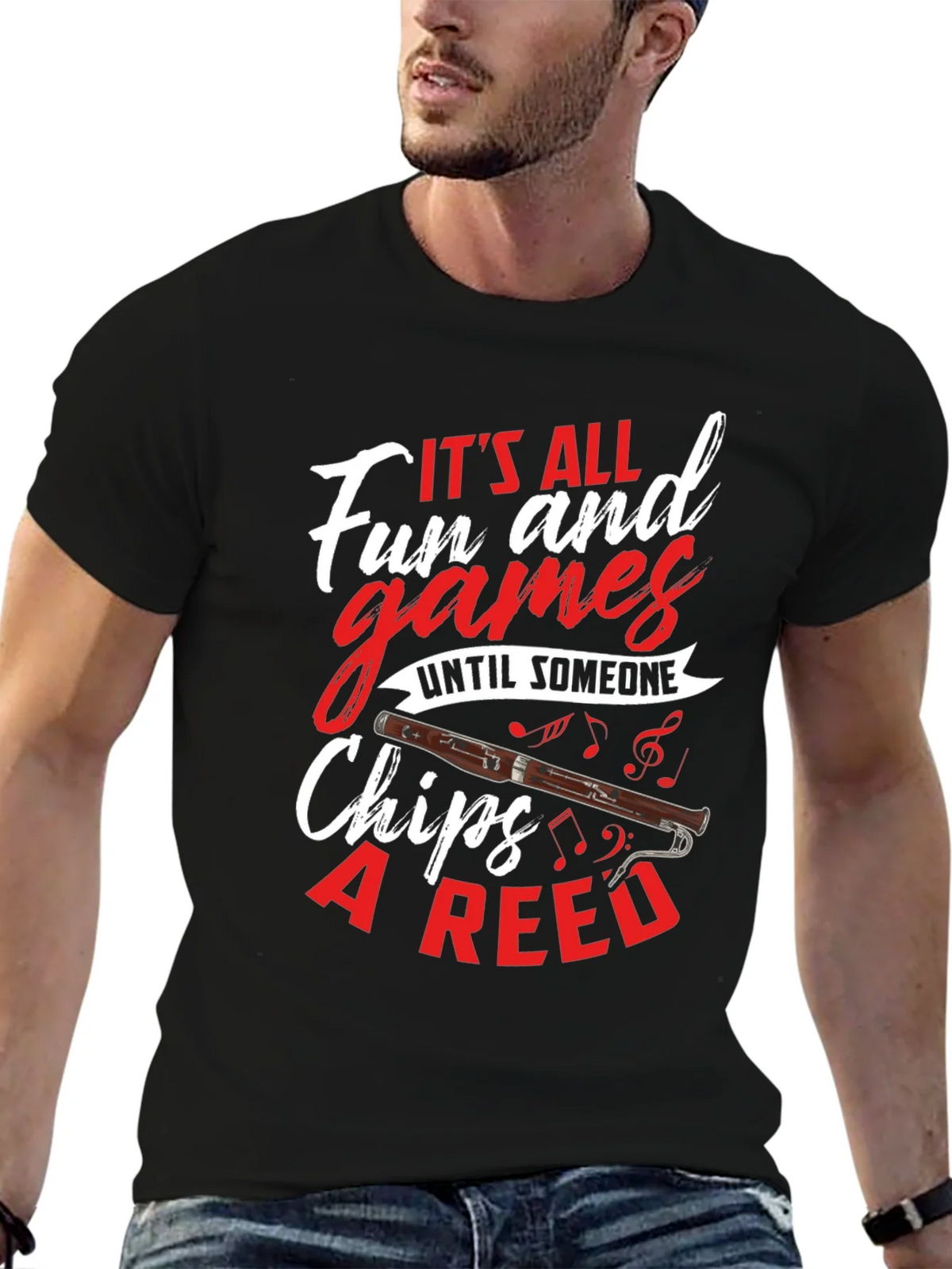 Bassoon Humor T-Shirt: Its All Fun and Games product image 6