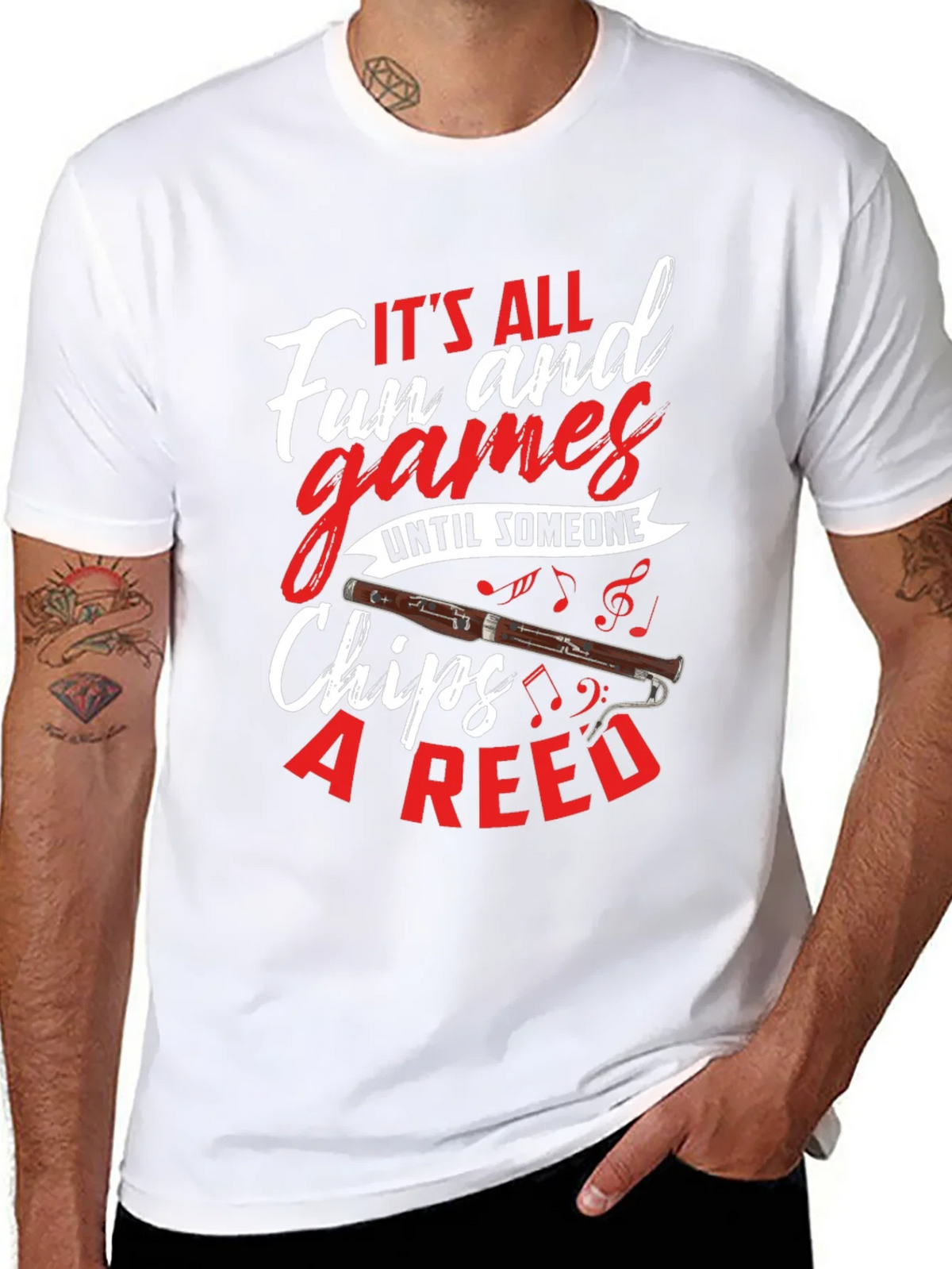 Bassoon Humor T-Shirt: Its All Fun and Games product image 7