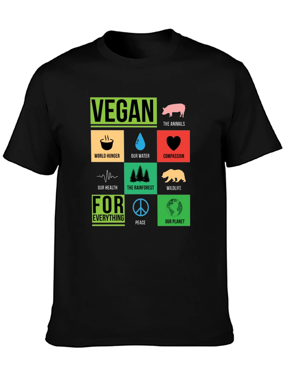 Vegan T-Shirt: Compassion Planet Animals Peace product image 3
