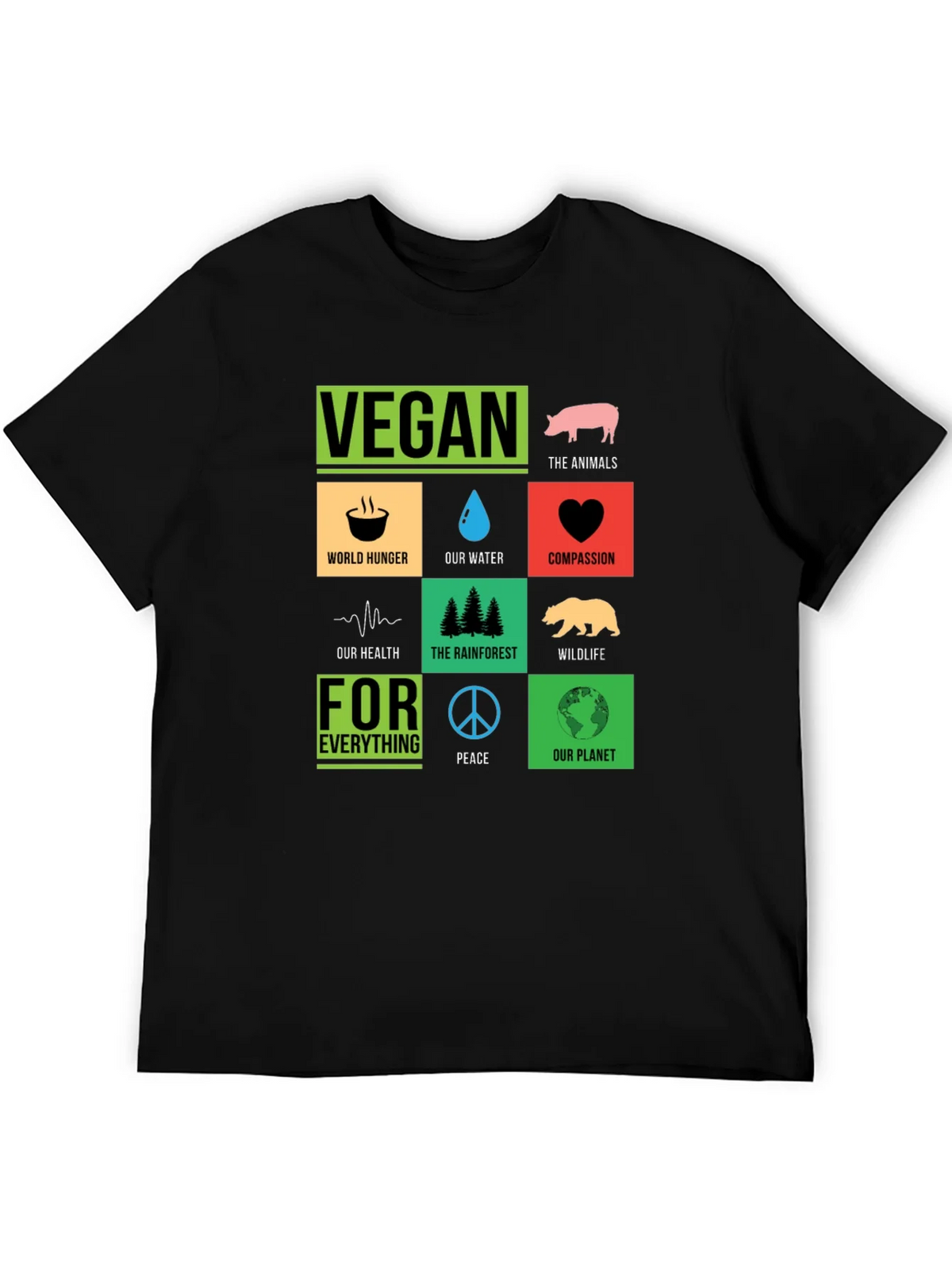Vegan T-Shirt: Compassion Planet Animals Peace product image 5