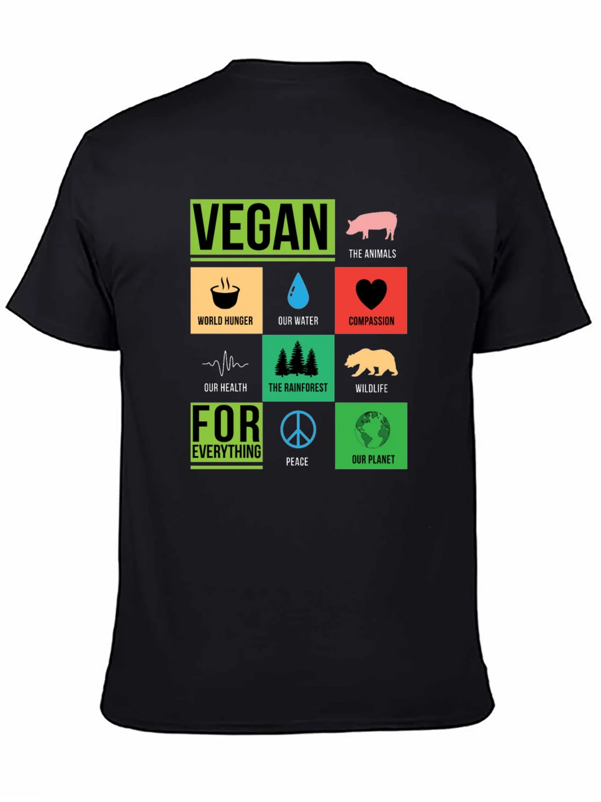 Vegan T-Shirt: Compassion Planet Animals Peace product image 4