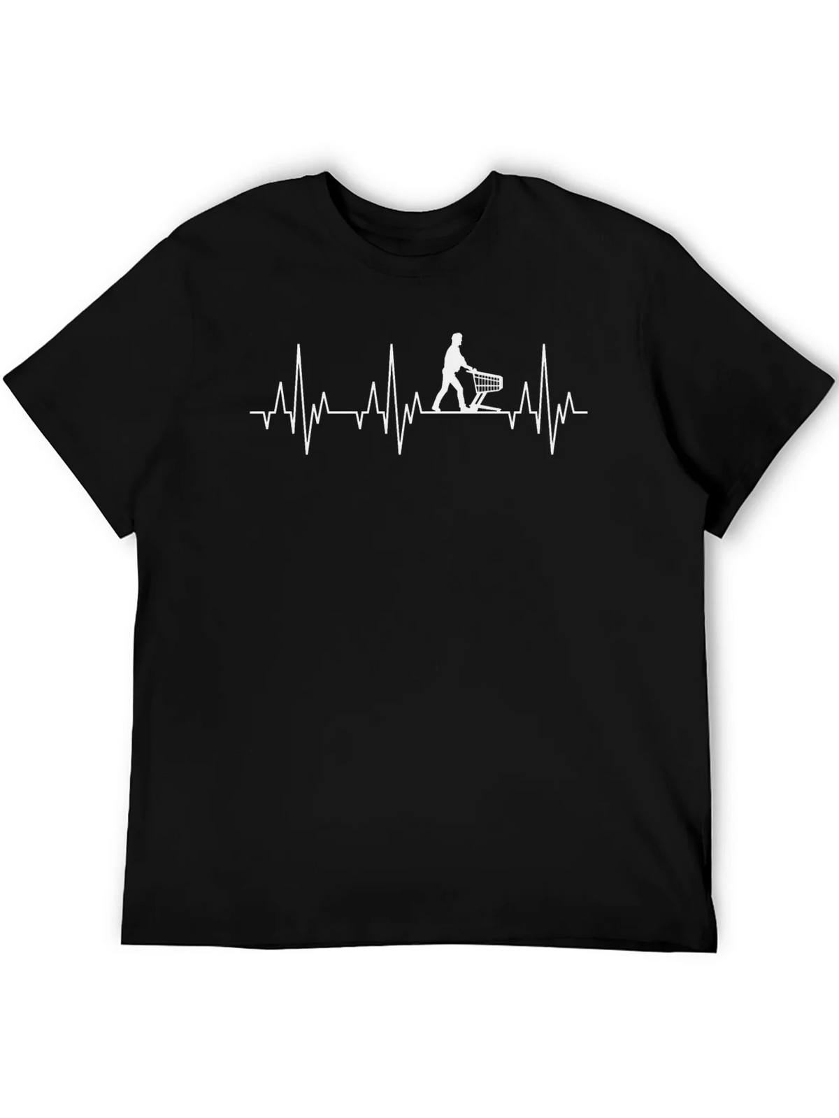 Shopping Cart ECG T-Shirt - Black product image 5