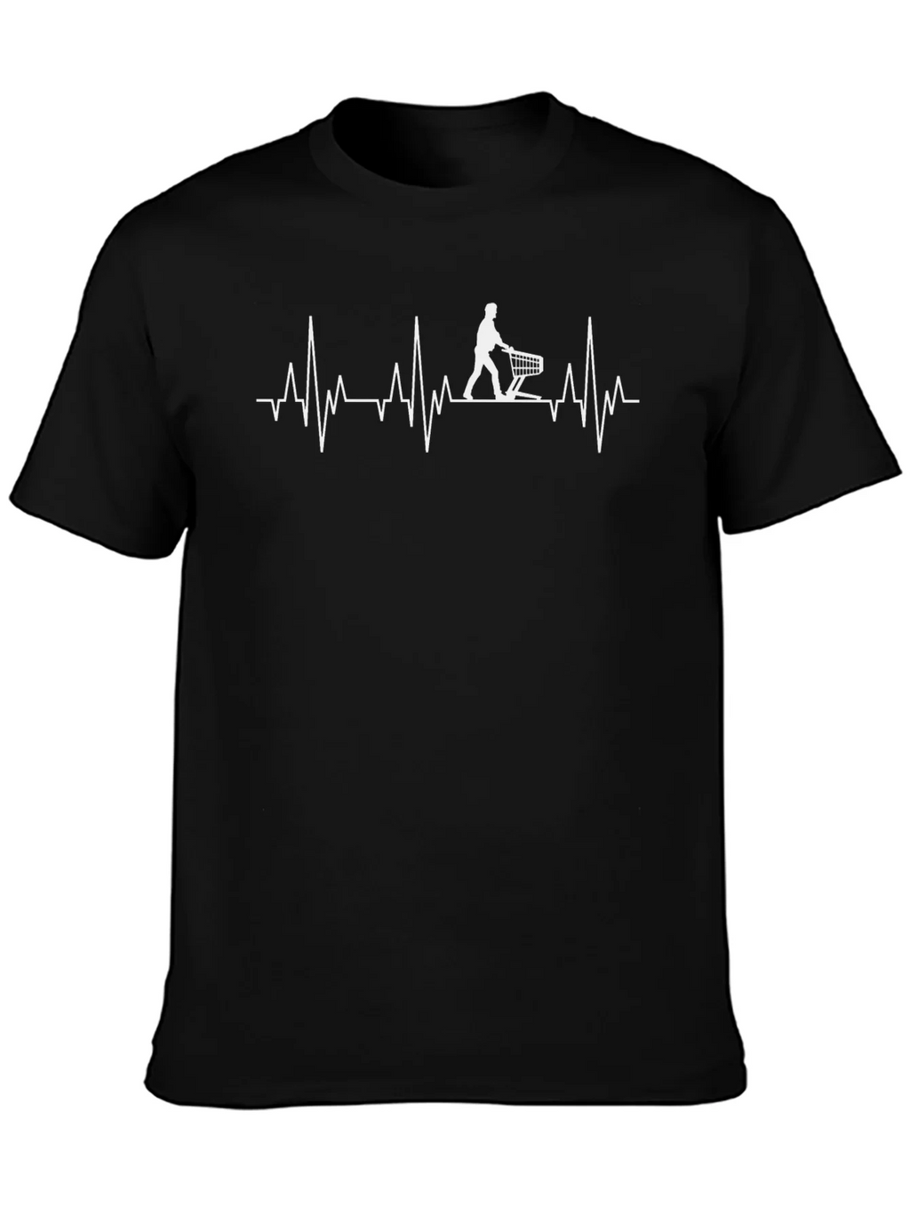 Shopping Cart ECG T-Shirt - Black product image 3