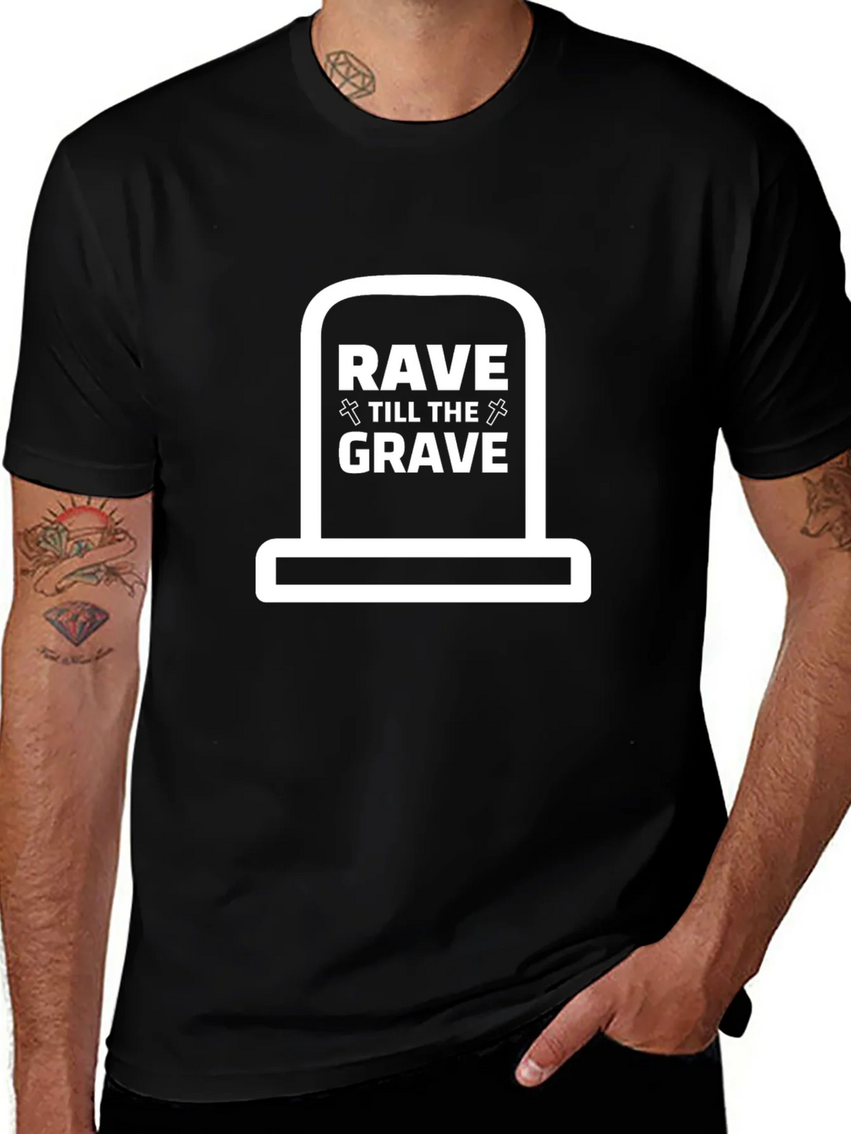 Rave Till the Grave Graphic T-Shirt product image 1