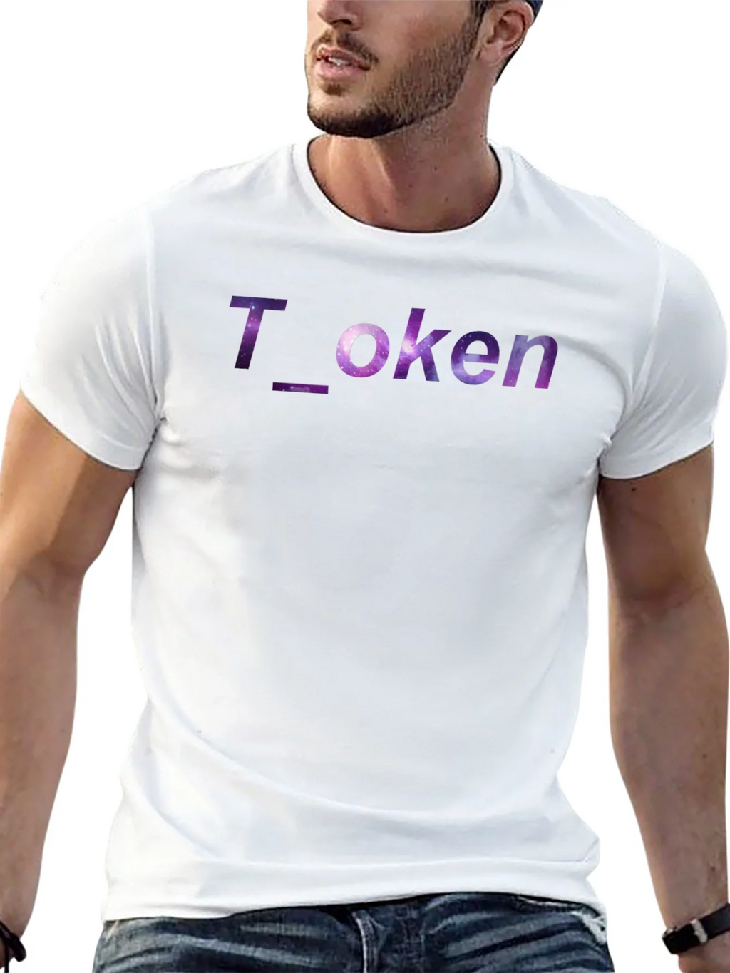 Galaxy Token Graphic Black Tee - Trendy Universe Design product image 5