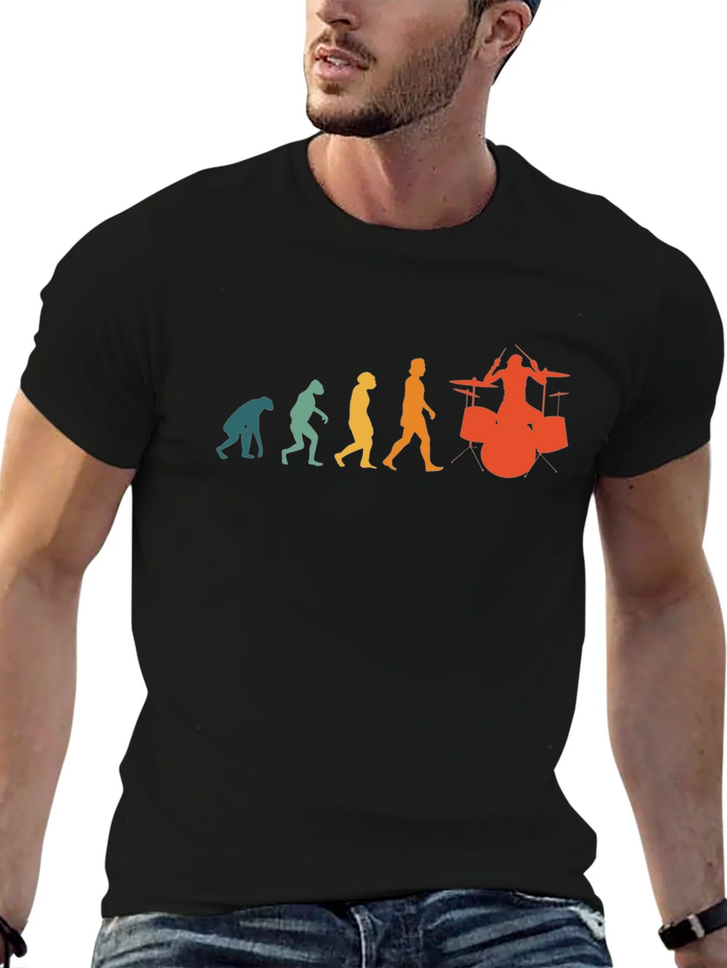 Evolution of Drummer T-Shirt - Funny Music Tee product image 6