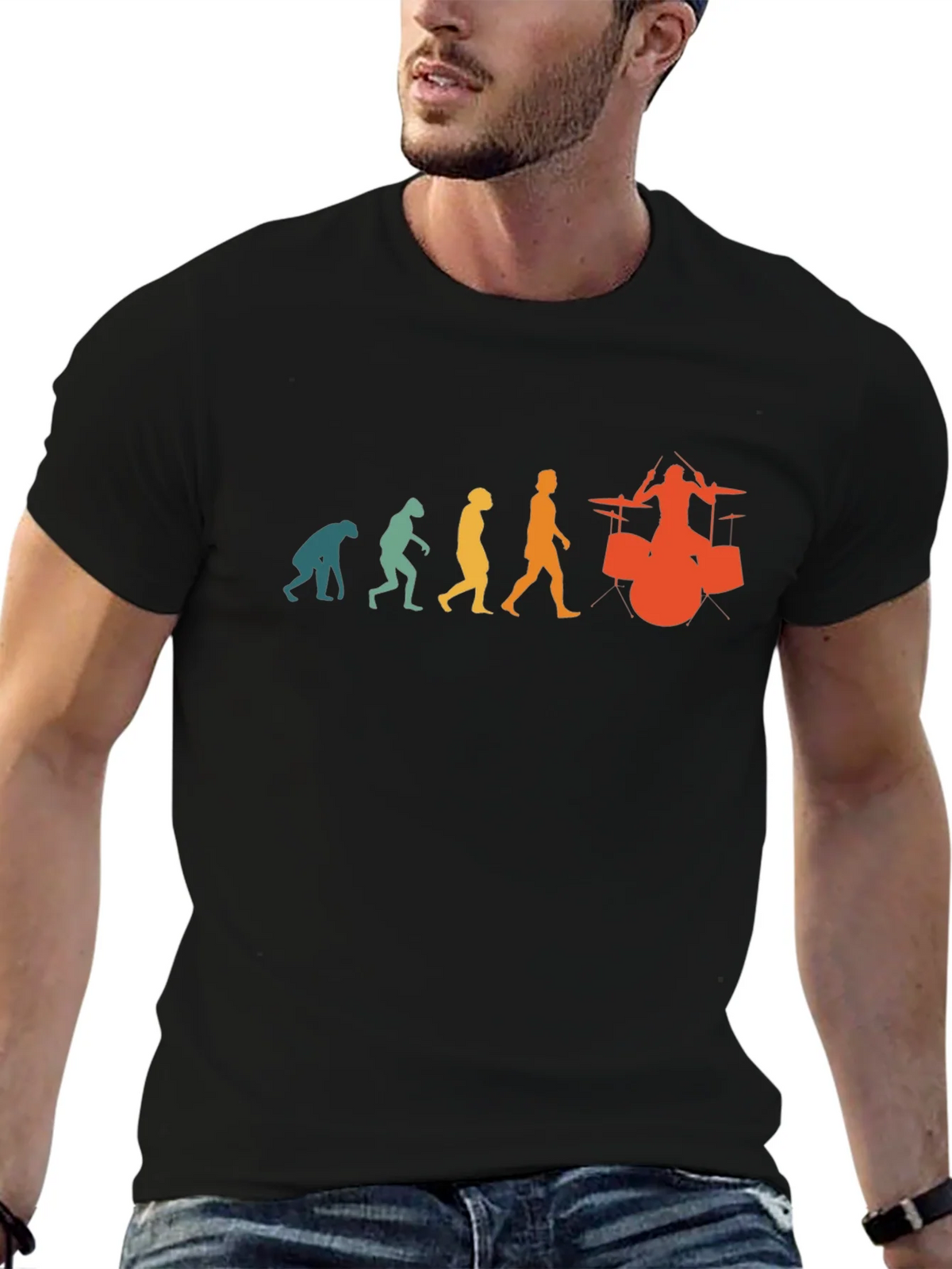 Evolution of Drummer T-Shirt - Funny Music Tee product image 6