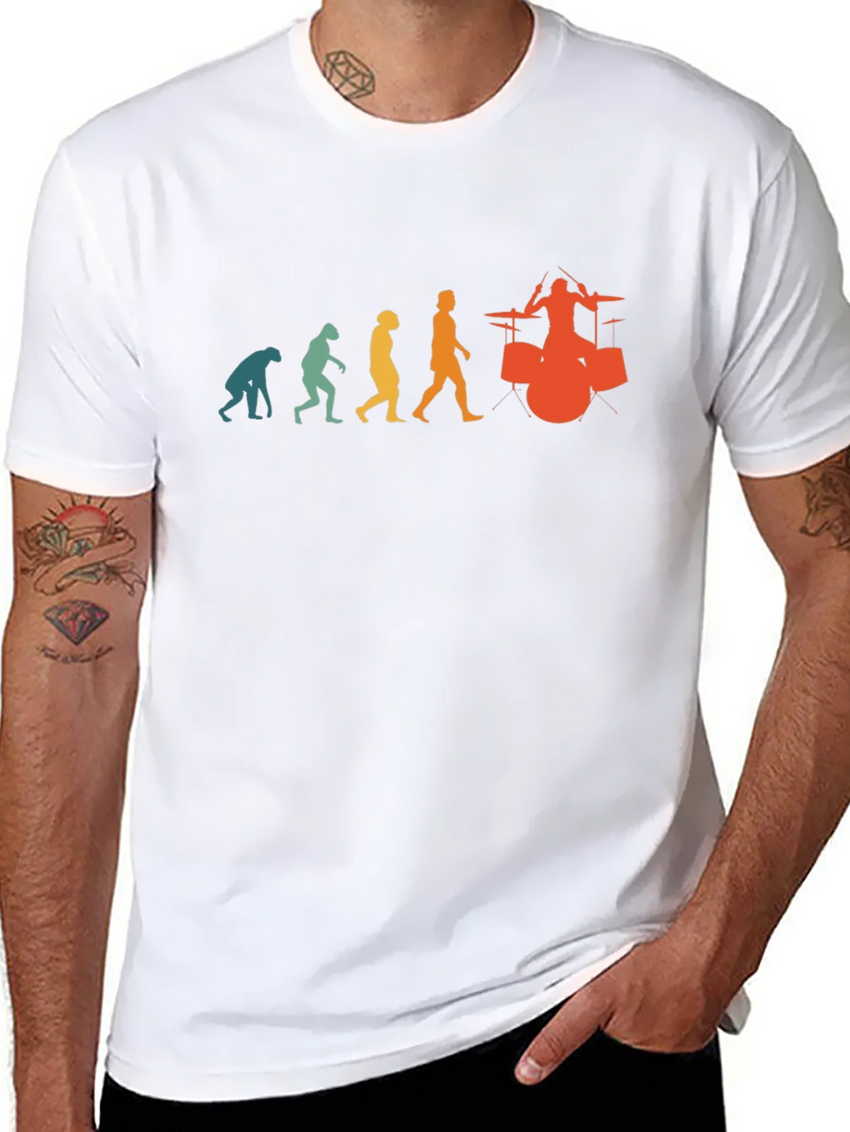 Evolution of Drummer T-Shirt - Funny Music Tee product image 7