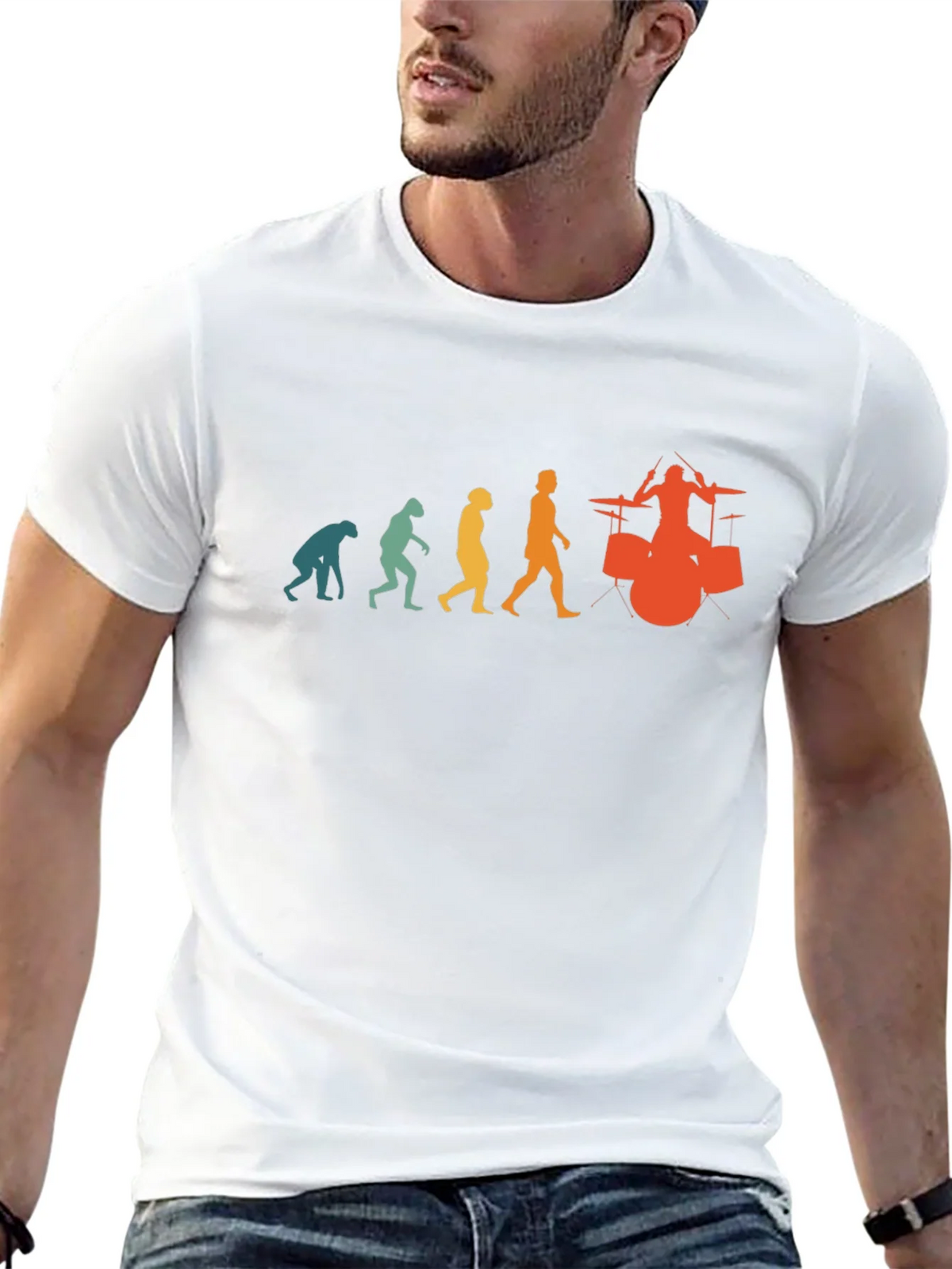 Evolution of Drummer T-Shirt - Funny Music Tee product image 12