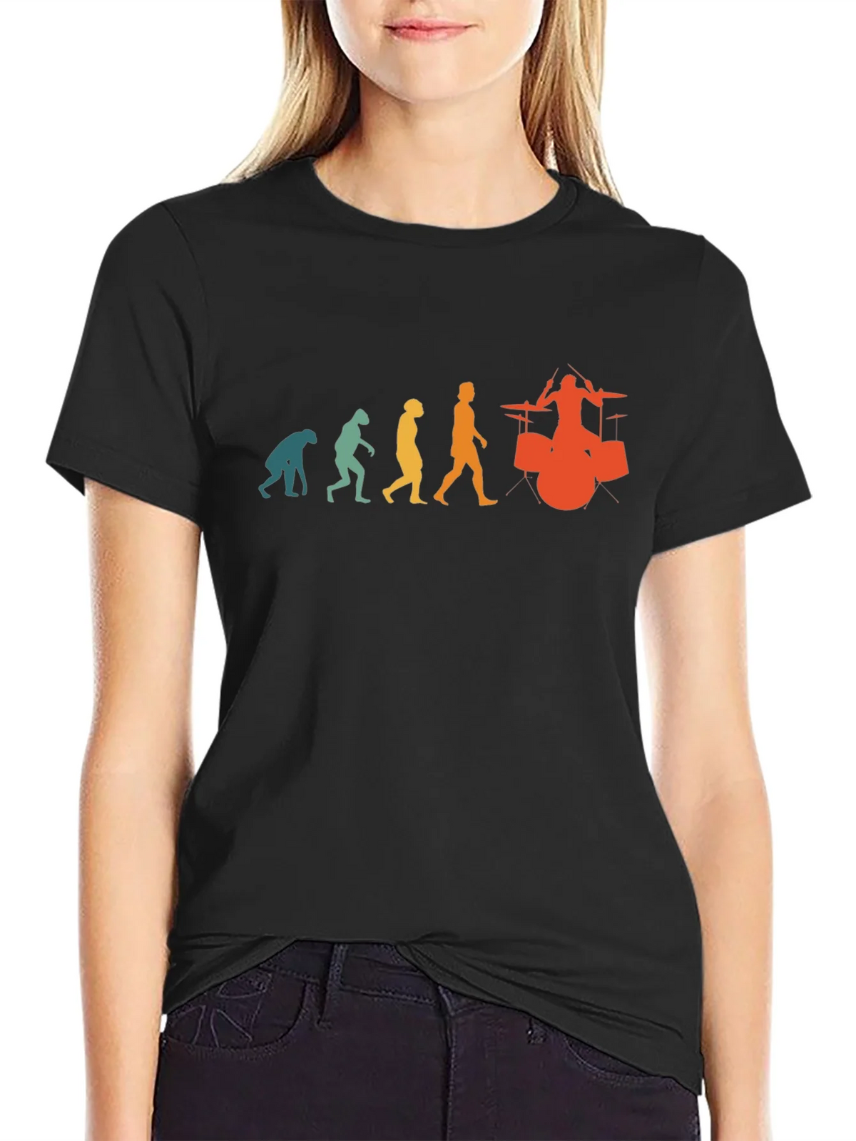 Evolution of Drummer T-Shirt - Funny Music Tee product image 2