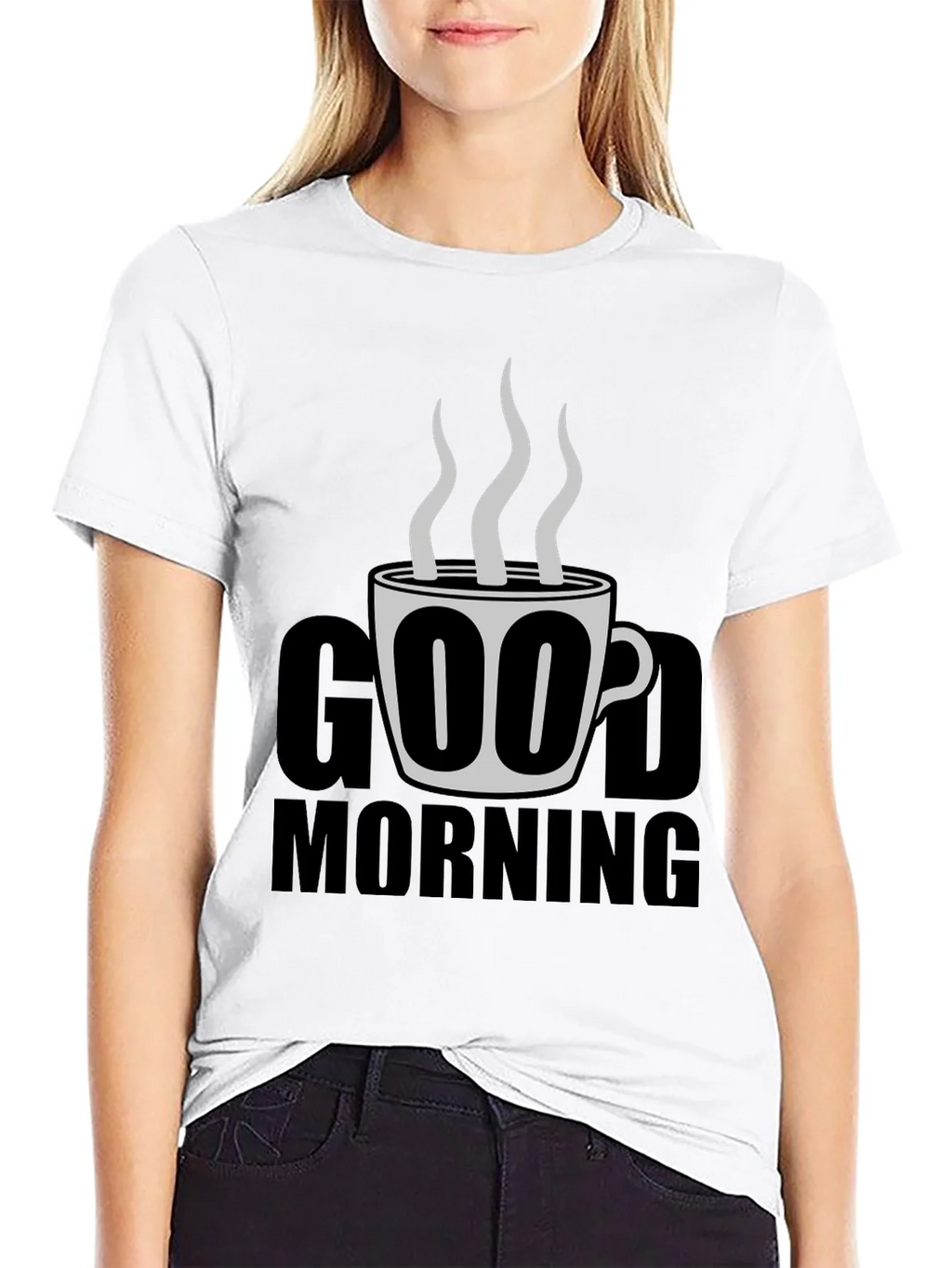Good Morning Coffee Graphic Tee - Black product image 8
