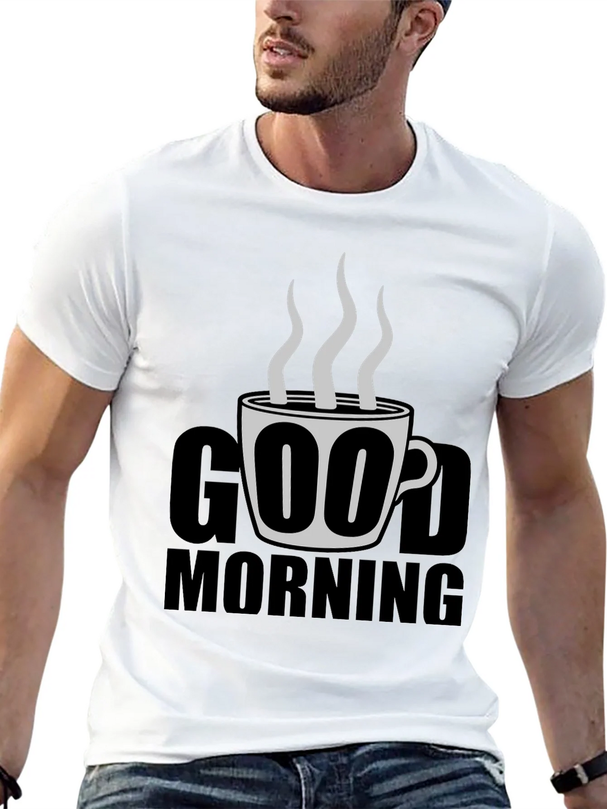 Good Morning Coffee Graphic Tee - Black product image 12