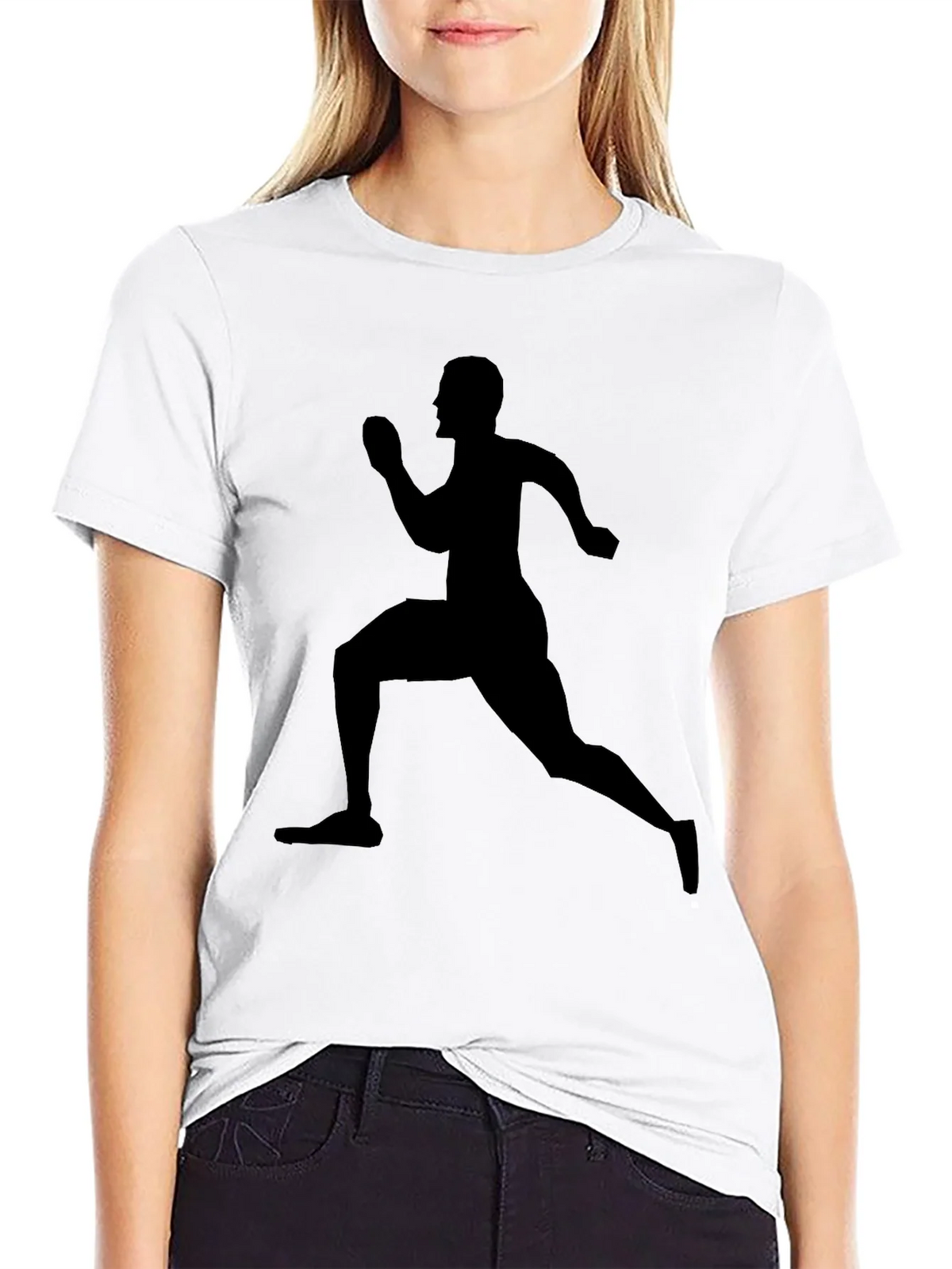 Running Silhouette Tee - Black Graphic T-Shirt product image 8