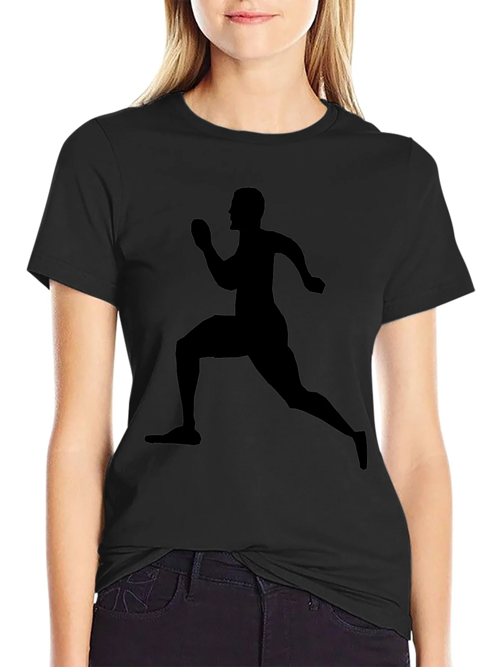 Running Silhouette Tee - Black Graphic T-Shirt product image 2