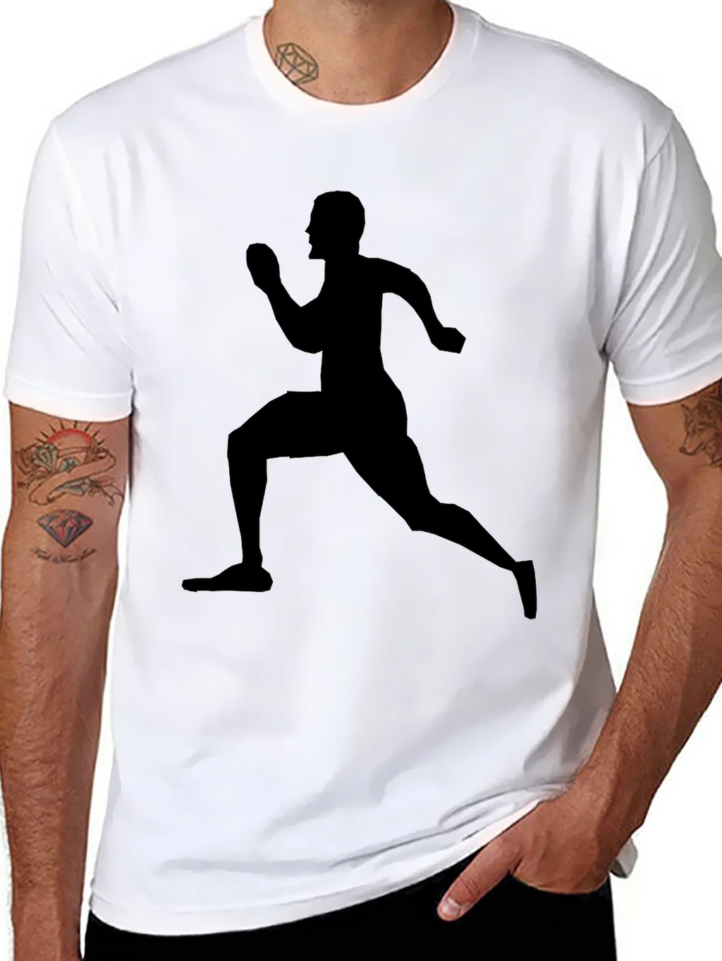 Running Silhouette Tee - Black Graphic T-Shirt product image 7