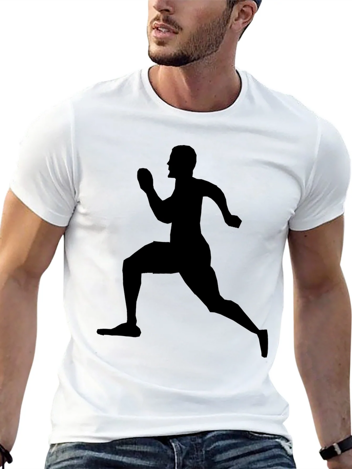 Running Silhouette Tee - Black Graphic T-Shirt product image 12