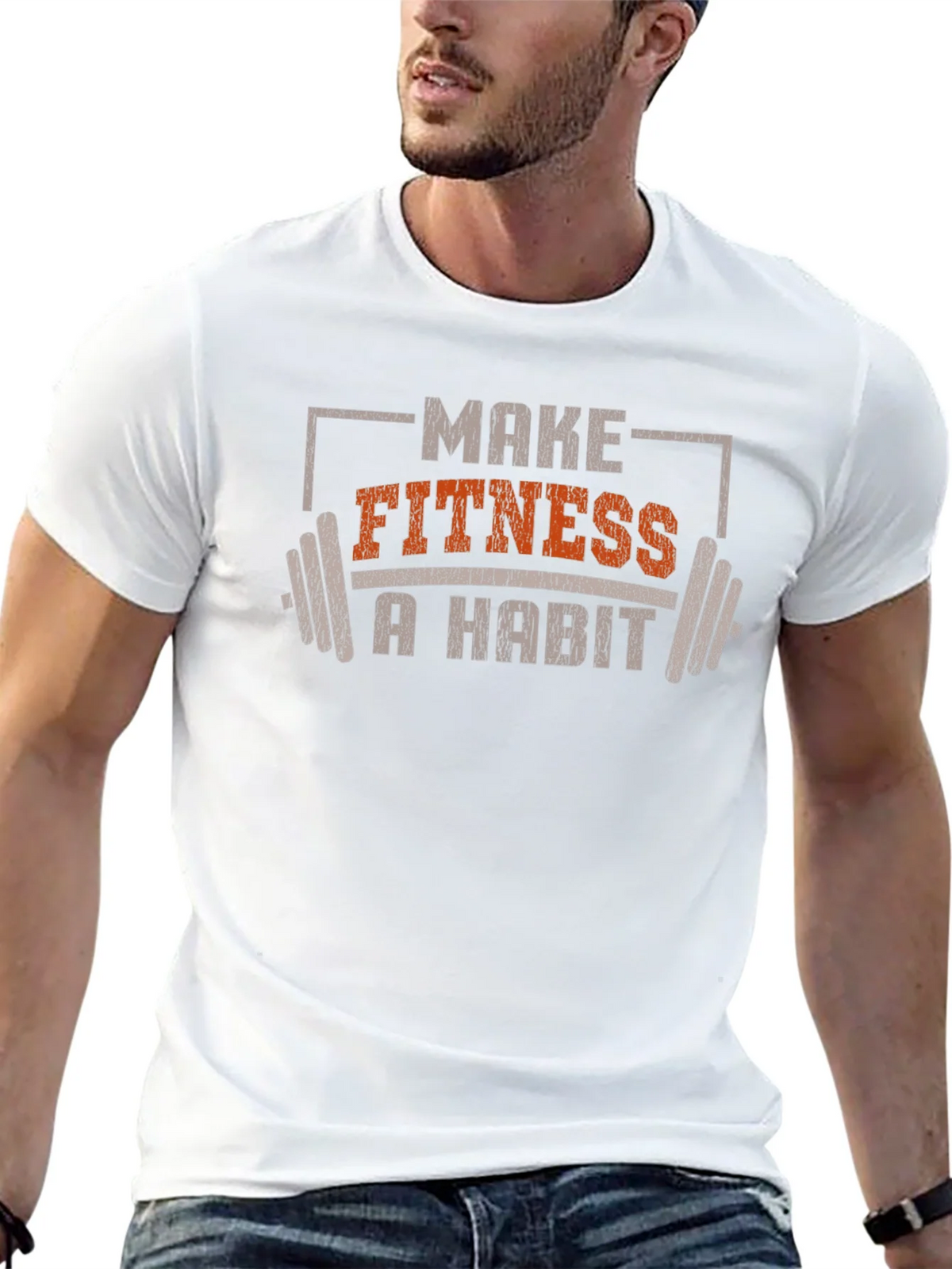 Make Fitness A Habit T-Shirt - Workout Motivation product image 12