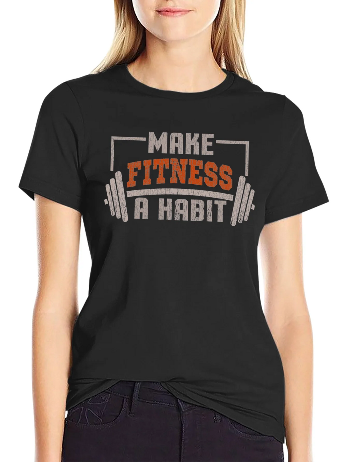 Make Fitness A Habit T-Shirt - Workout Motivation product image 2