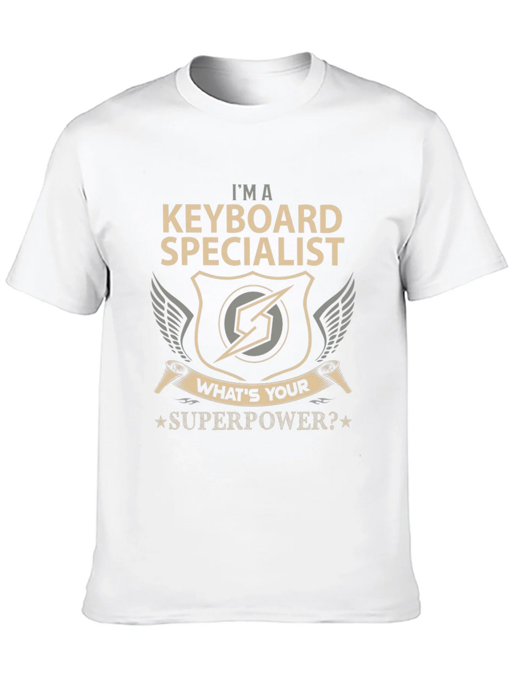 Keyboard Specialist Superpower T-Shirt - Black Cotton Tee product image 9
