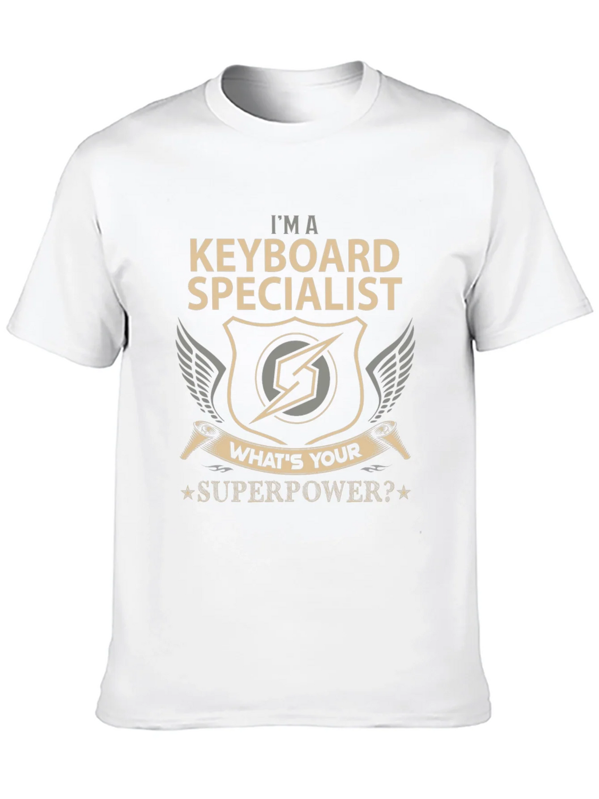 Keyboard Specialist Superpower T-Shirt - Black Cotton Tee product image 9