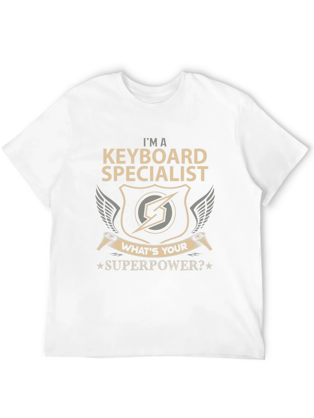 Keyboard Specialist Superpower T-Shirt - Black Cotton Tee product image 10