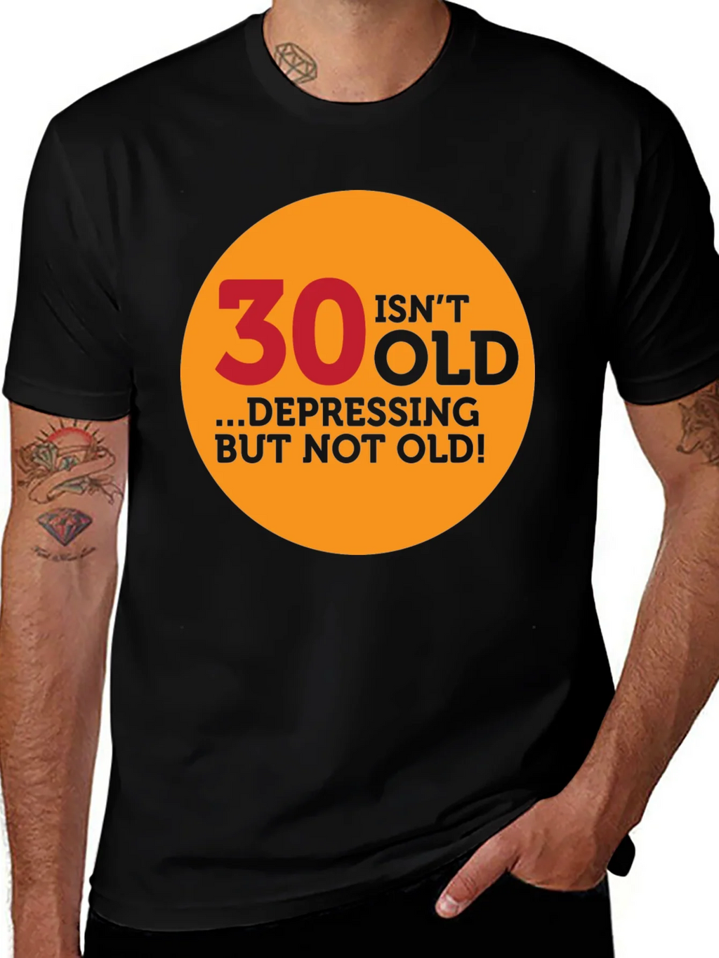 30 Isnt Old Graphic Tee - Mens Black T-Shirt product image 1