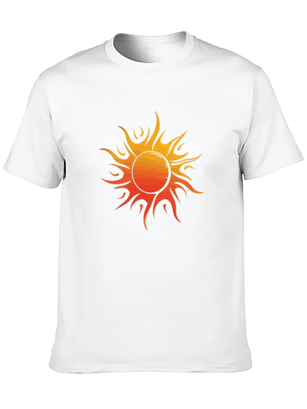Fiery Sun Graphic Tee - Bold Black Cotton Shirt product image 9