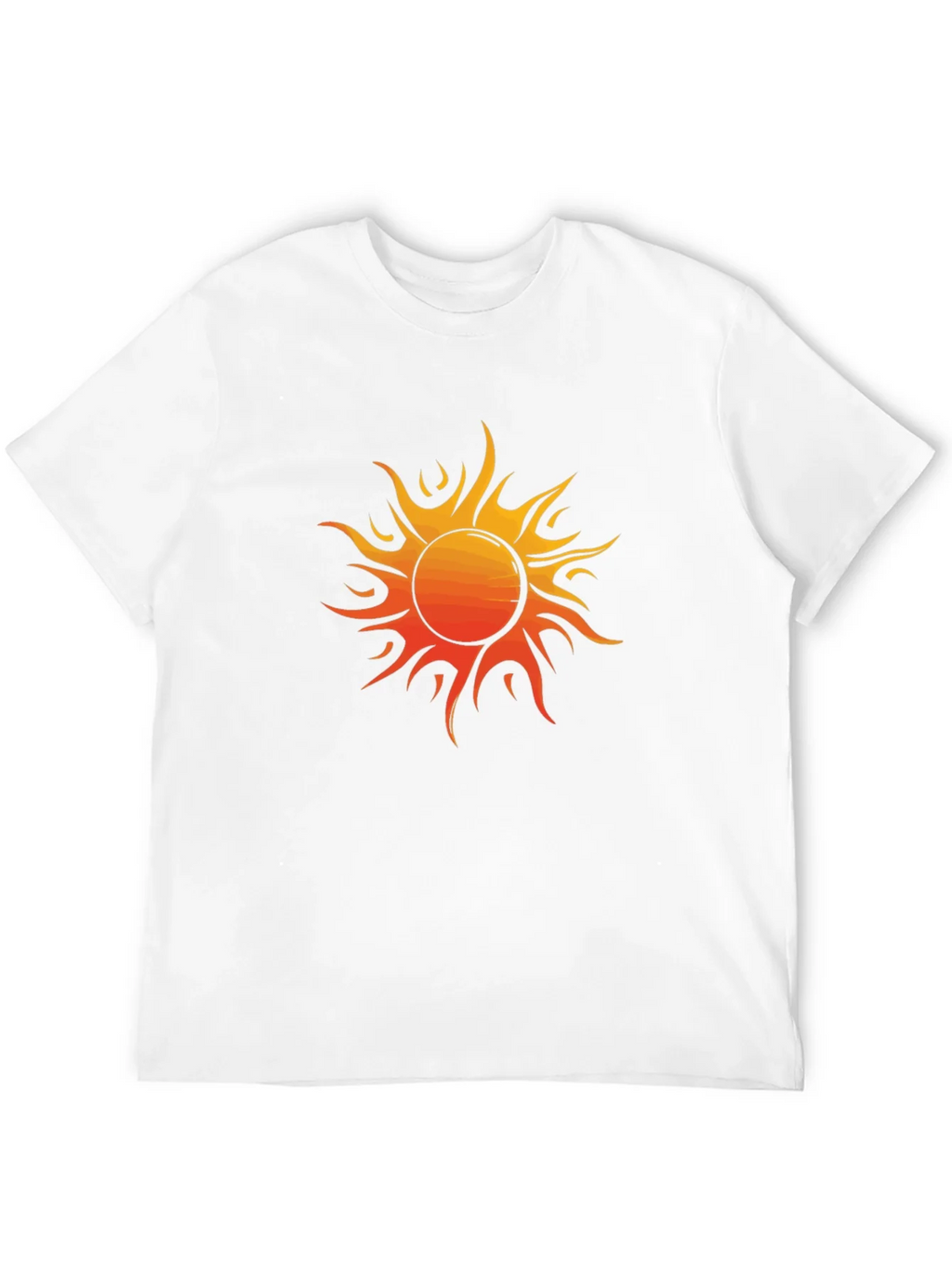 Fiery Sun Graphic Tee - Bold Black Cotton Shirt product image 11