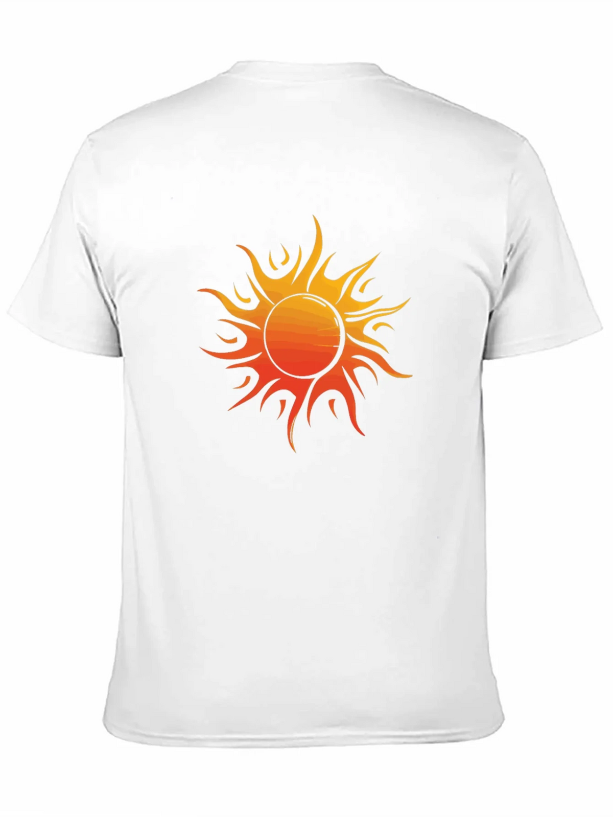 Fiery Sun Graphic Tee - Bold Black Cotton Shirt product image 10