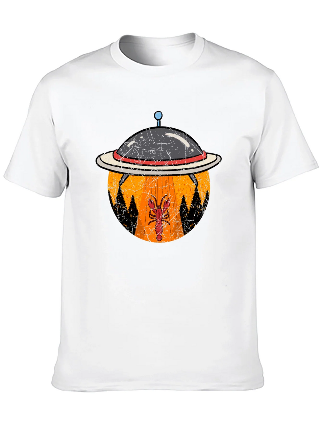 Lobster Abduction T-Shirt: UFO Beam Design product image 6