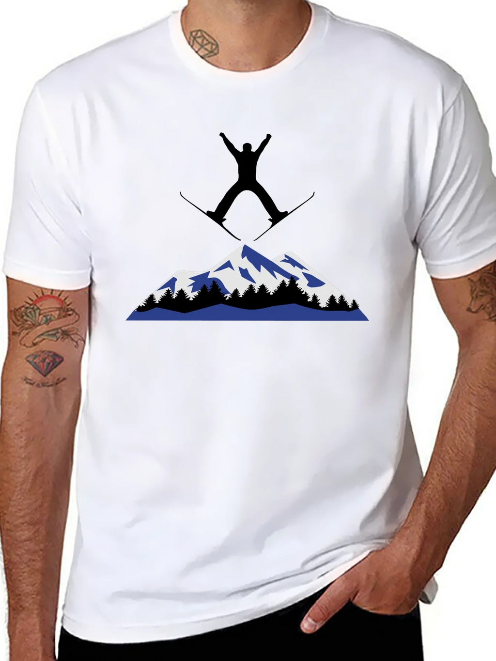 Mountain Skiing Graphic T-Shirt product image 7